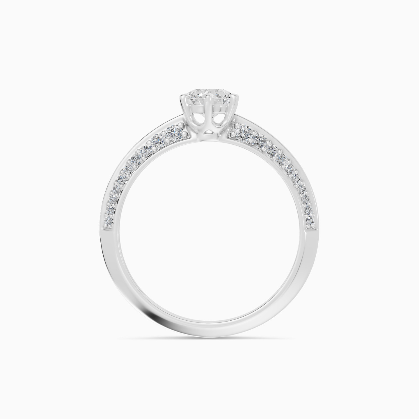 Round Solitare Diamond Ring in 18K Gold - 3 Round Solitare Diamond Ring in 18K Gold - 3