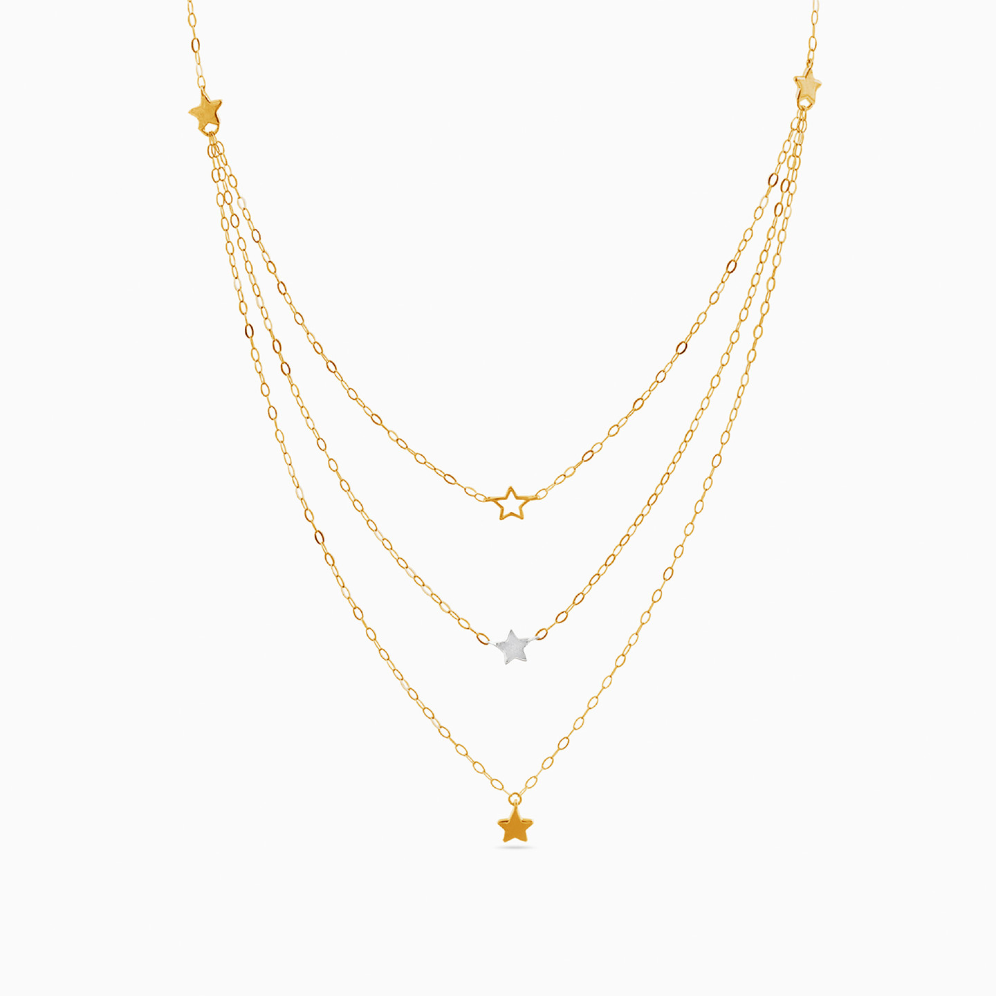 18K Gold Layered Necklace - 3