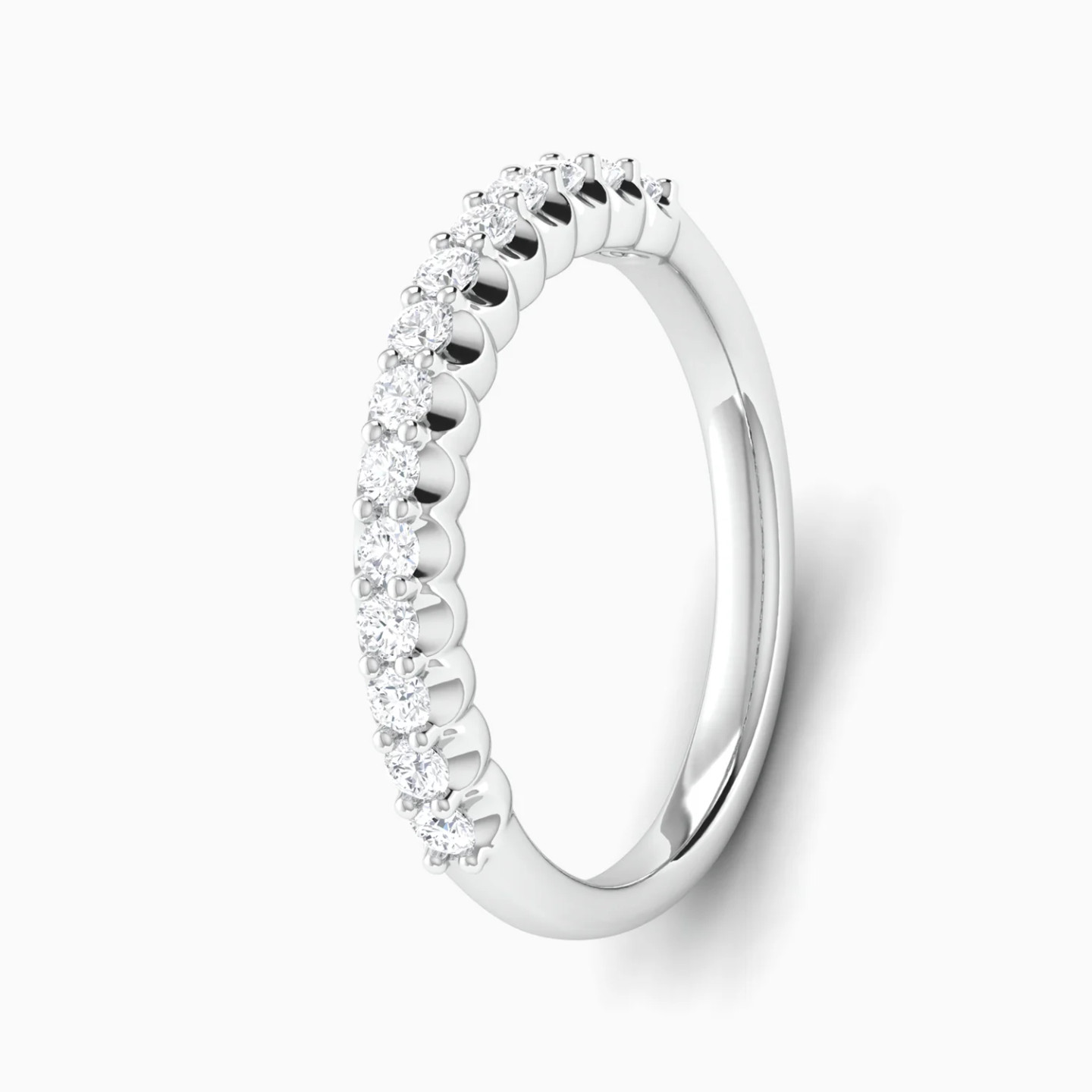 Elevated Round Cluster Diamond Twin Rings in 18K Gold - 4 Elevated Round Cluster Diamond Twin Rings in 18K Gold - 4