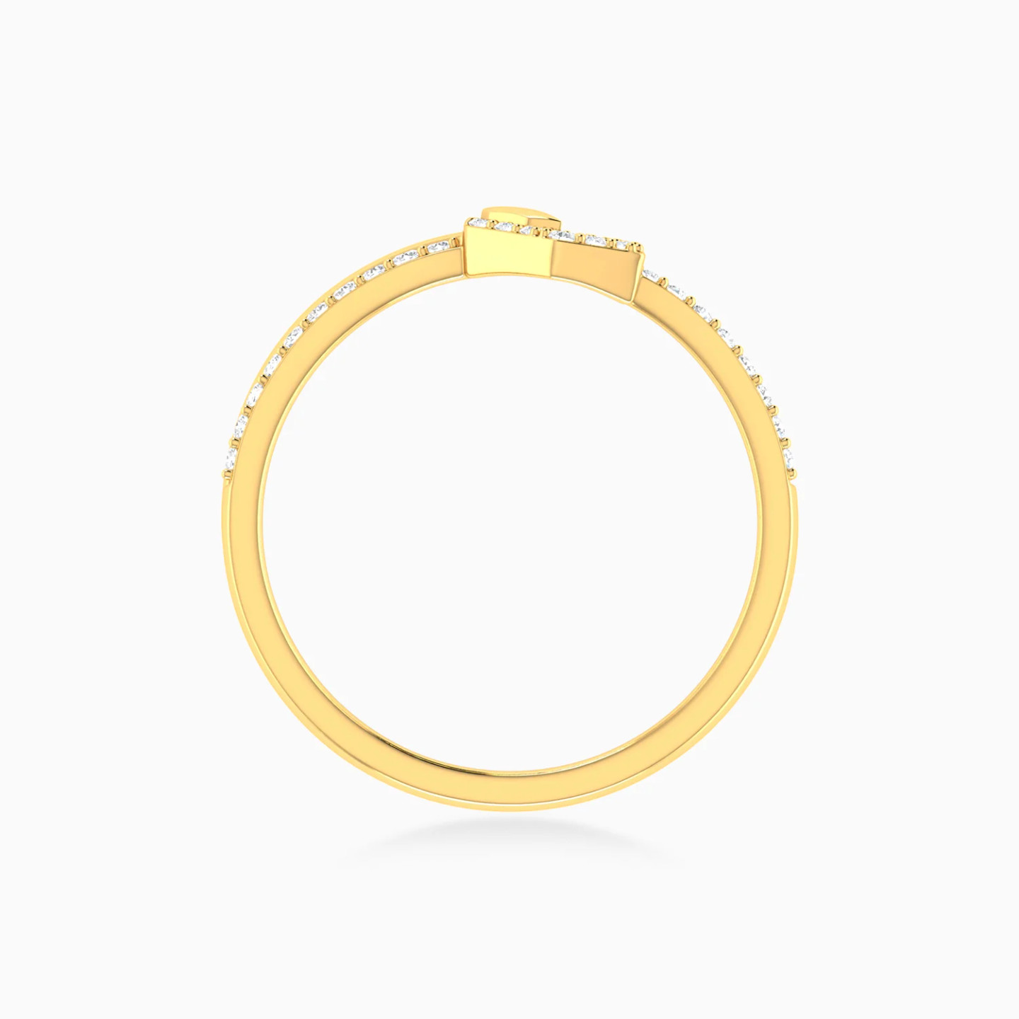 Hexagonal Frame Diamond Ring in 18K Gold - 4 Hexagonal Frame Diamond Ring in 18K Gold - 4