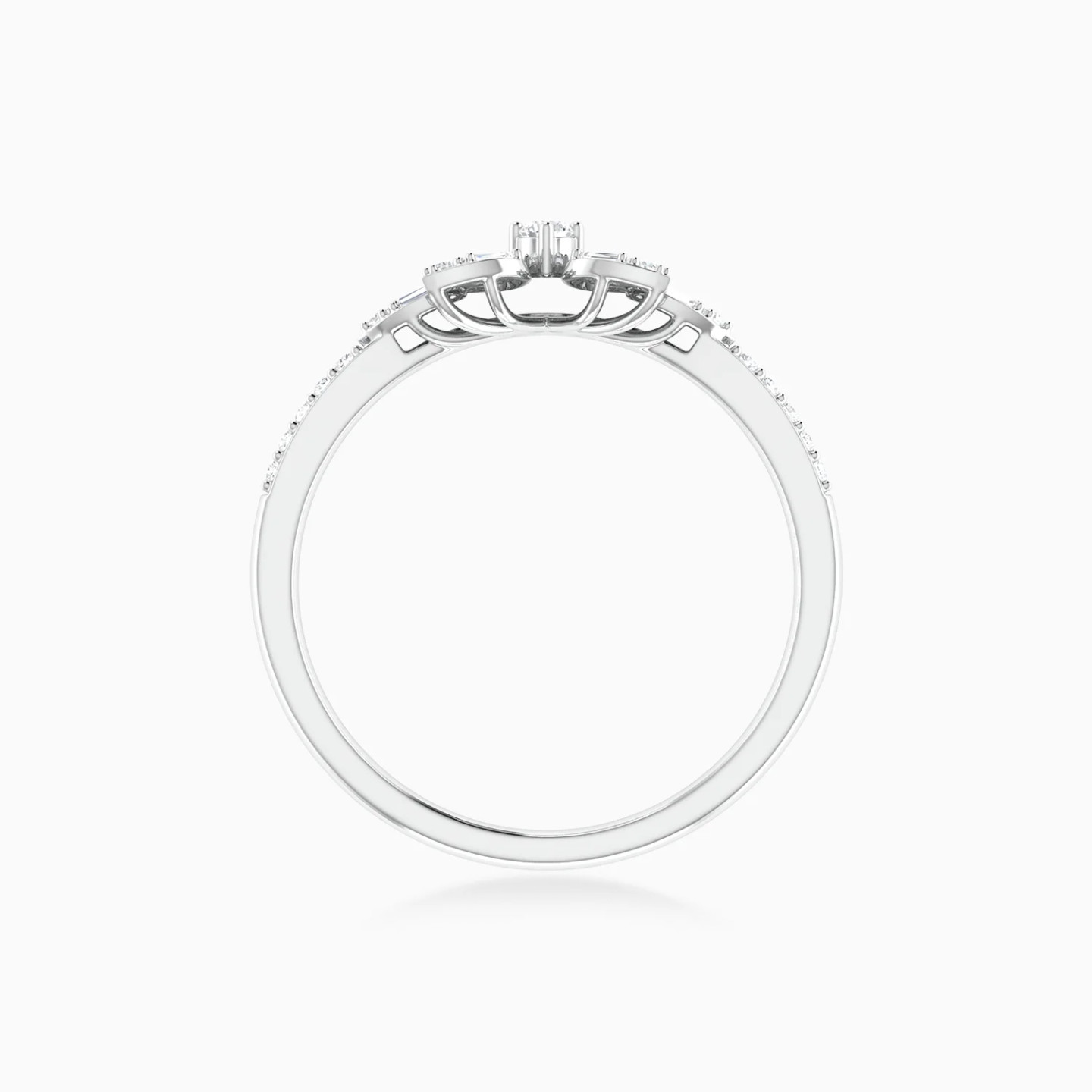 Marquise Floral Cluster Diamond Ring in 18K Gold - 4 Marquise Floral Cluster Diamond Ring in 18K Gold - 4