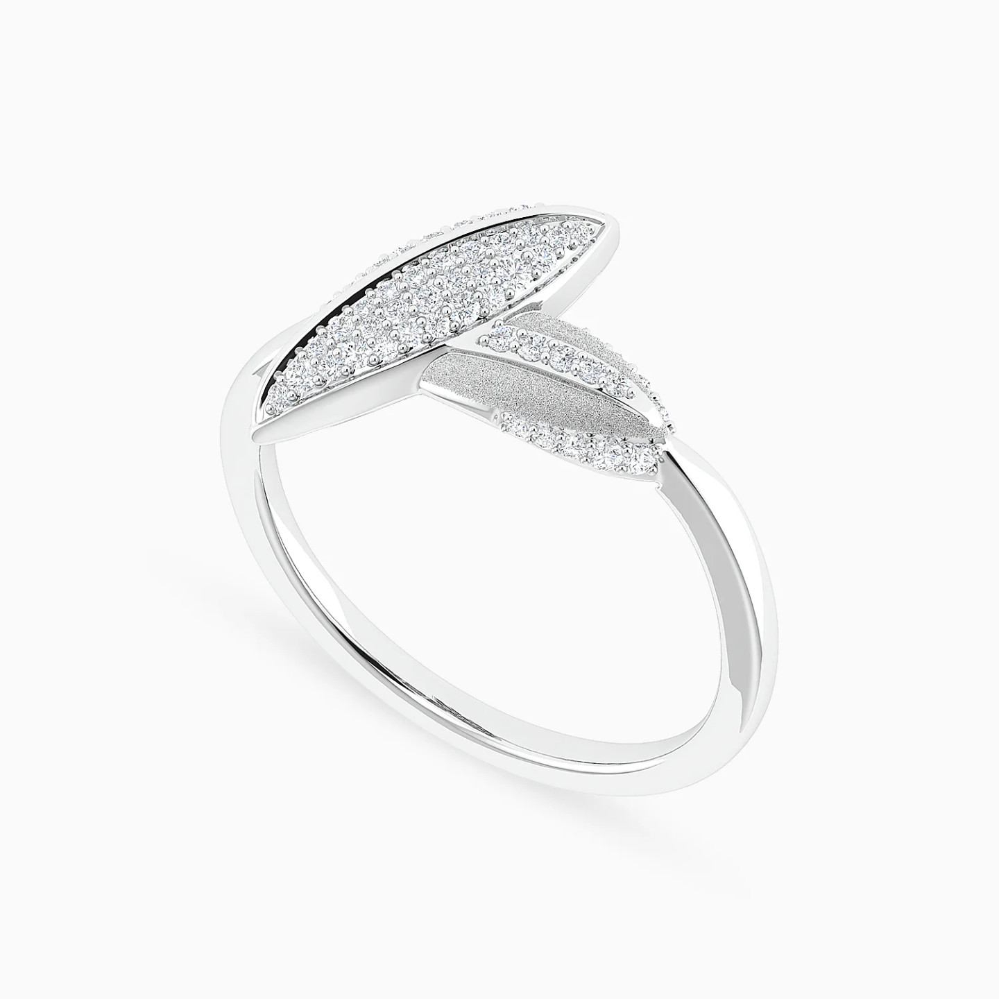 Marquise Leaves Diamond Ring in 18K Gold - 3 Marquise Leaves Diamond Ring in 18K Gold - 3