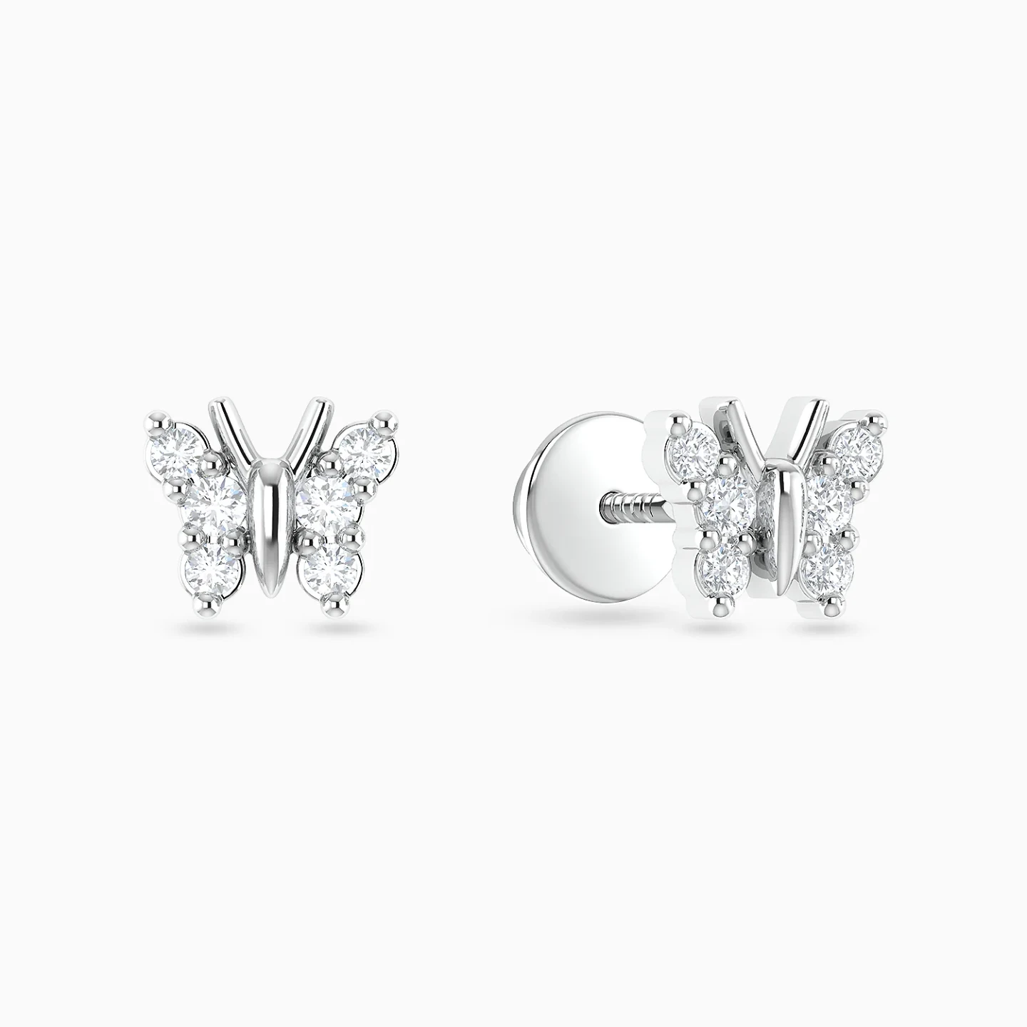 Butterfly Diamond Stud Earrings in 18K Gold Butterfly Diamond Stud Earrings in 18K Gold