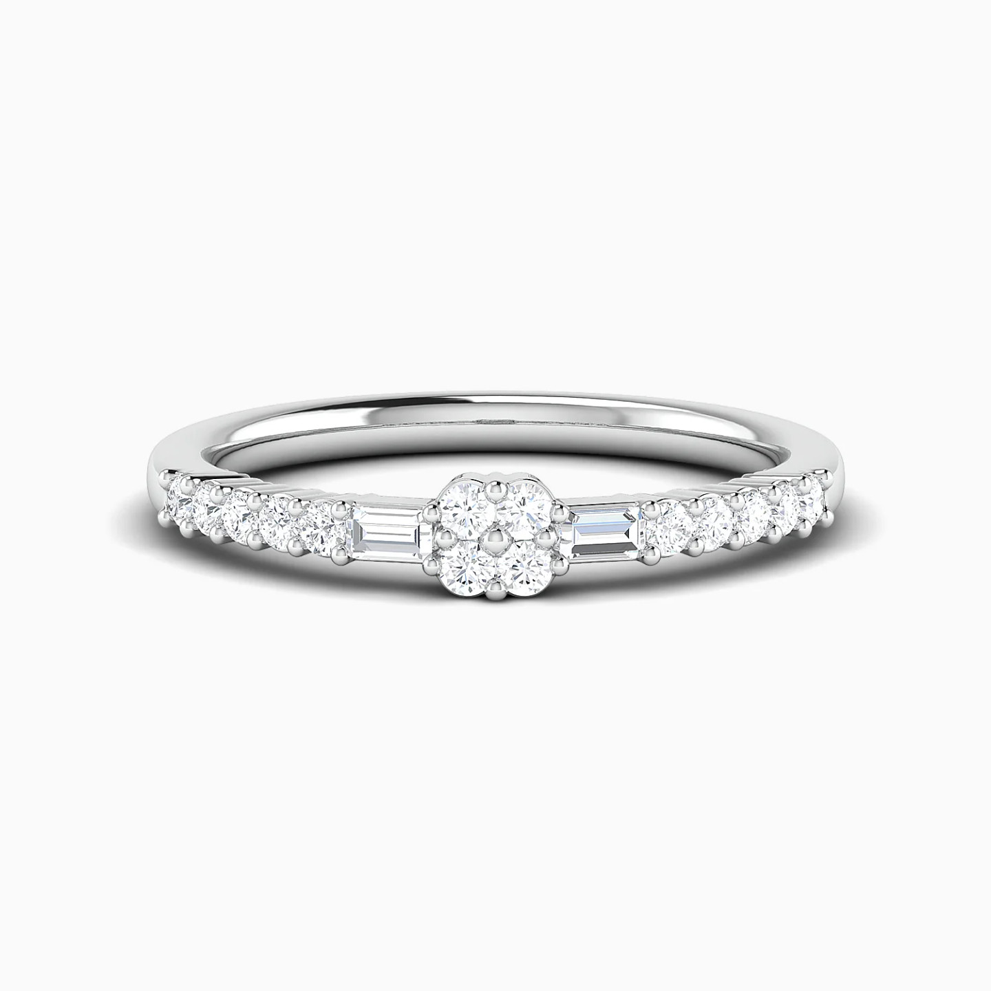 Small Floral Cluster Diamond Ring in 18K Gold Small Floral Cluster Diamond Ring in 18K Gold