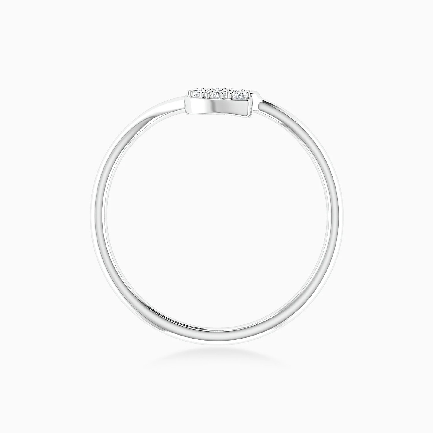 Pear Cluster & Round Diamond Bypass Ring in 18K Gold - 4 Pear Cluster & Round Diamond Bypass Ring in 18K Gold - 4