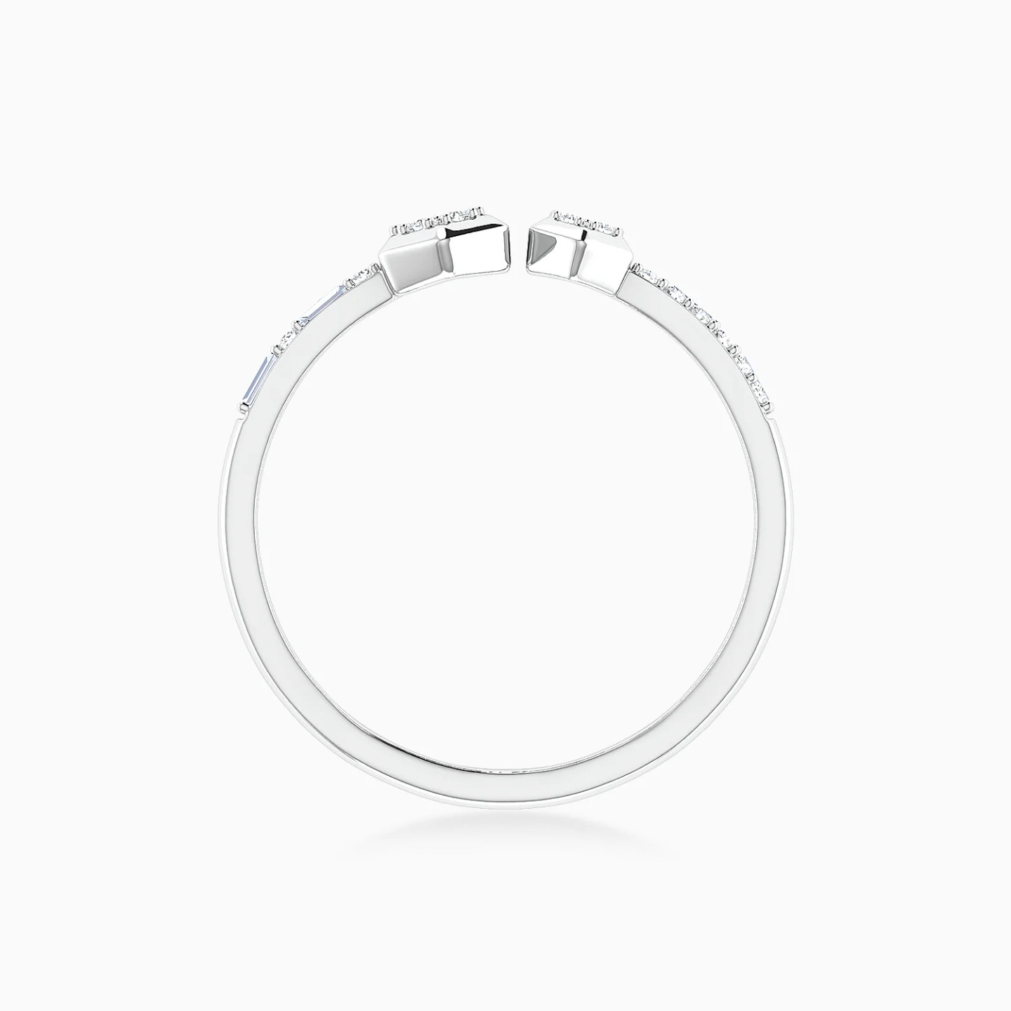 Two Hexagons Diamond Ring in 18K Gold - 4 Two Hexagons Diamond Ring in 18K Gold - 4