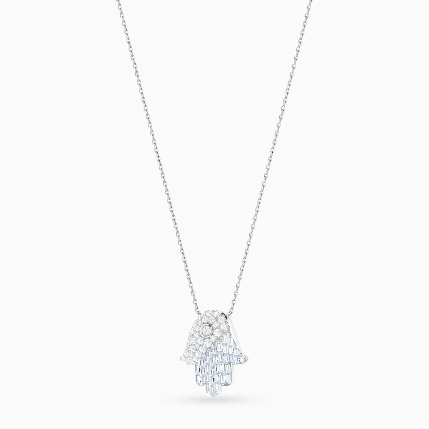 Hamsa Symbol Diamond Necklace in 18K Gold - 2 Hamsa Symbol Diamond Necklace in 18K Gold - 2