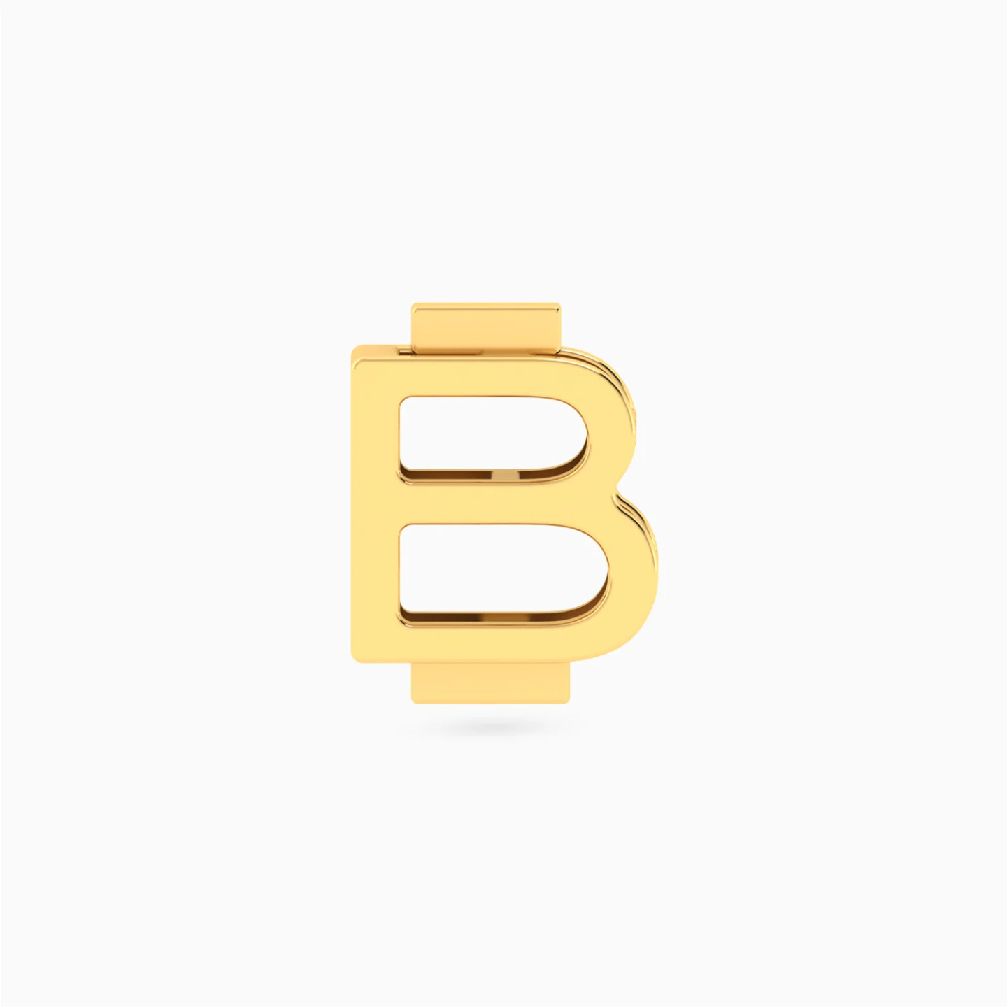 دلاية صغيرة شكل حرف B ذهب عيار 18 قيراط دلاية صغيرة شكل حرف B ذهب عيار 18 قيراط