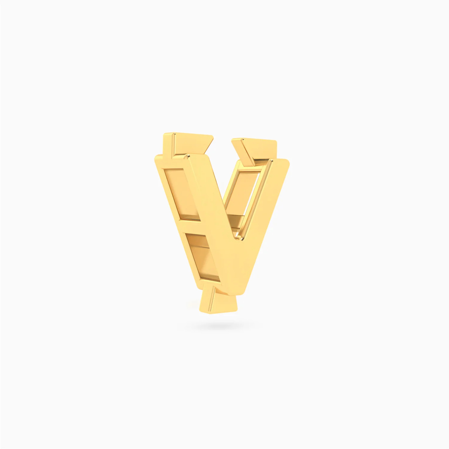 دلاية صغيرة شكل حرف V ذهب عيار 18 قيراط - 3 دلاية صغيرة شكل حرف V ذهب عيار 18 قيراط - 3