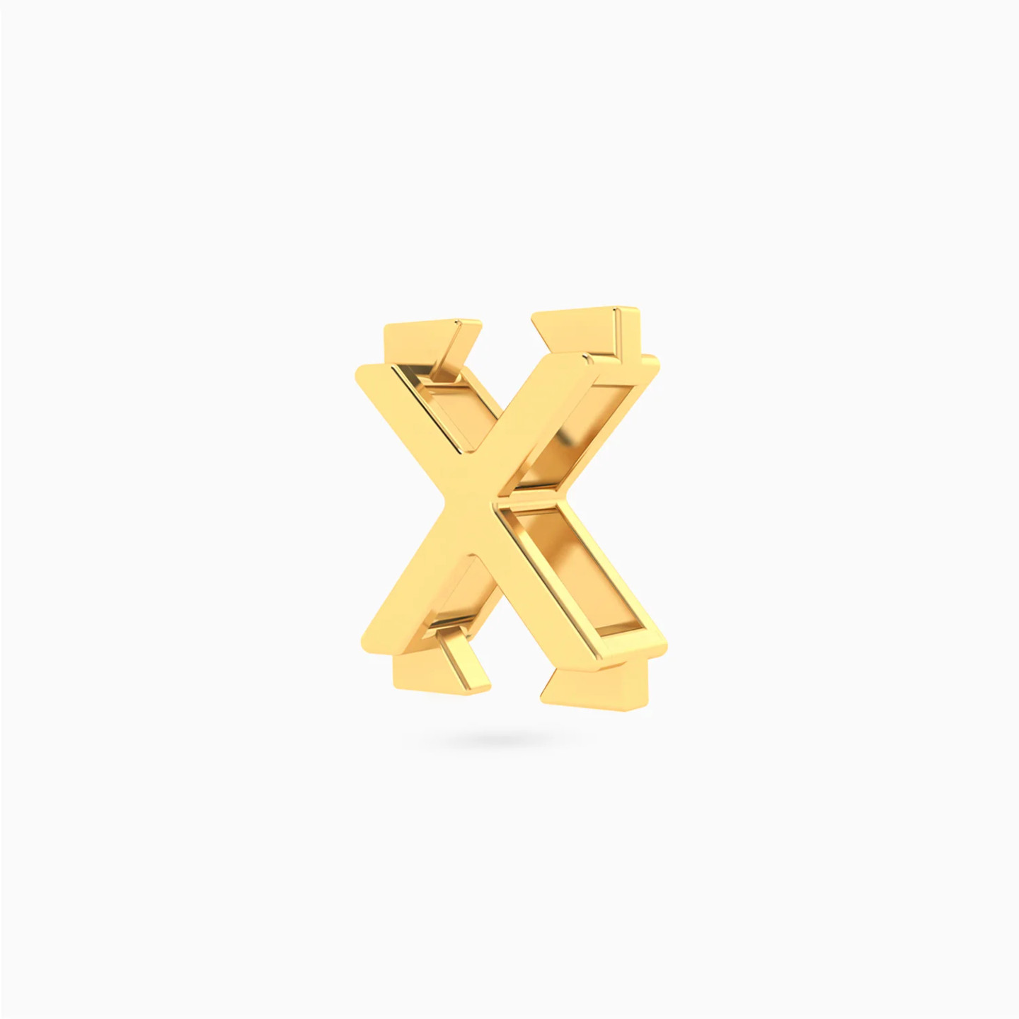 دلاية صغيرة شكل حرف X ذهب عيار 18 قيراط - 2 دلاية صغيرة شكل حرف X ذهب عيار 18 قيراط - 2