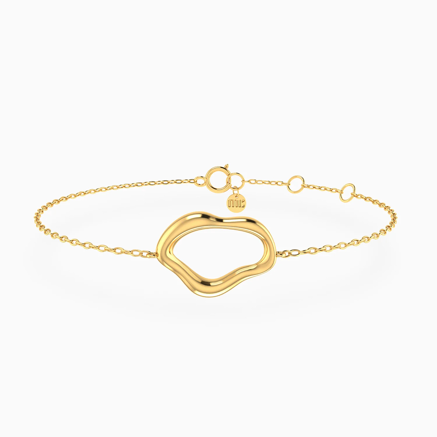 Irregular Open Shape Chain Bracelet in 18K Gold Irregular Open Shape Chain Bracelet in 18K Gold