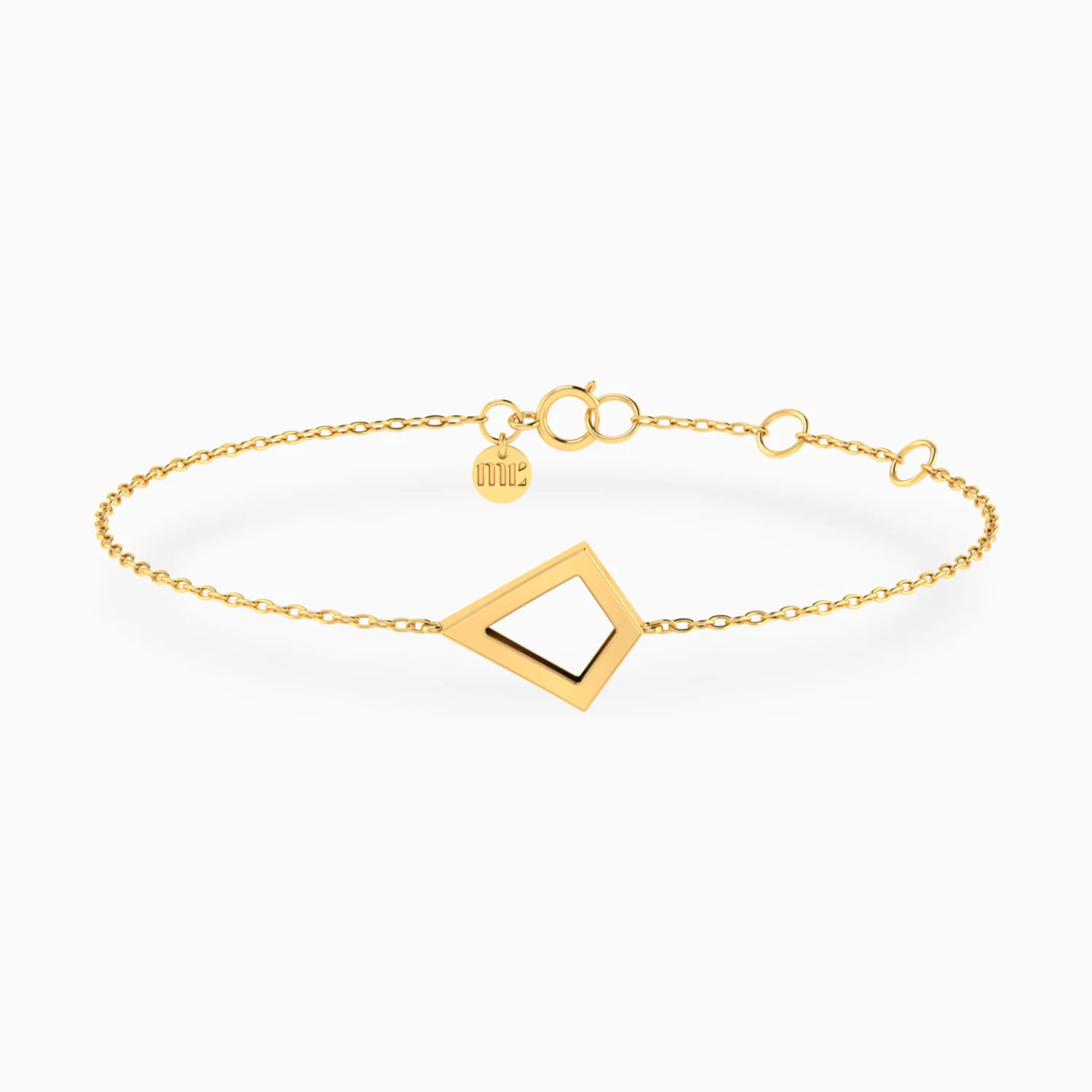Triangular Shield Chain Bracelet in 18K Gold Triangular Shield Chain Bracelet in 18K Gold