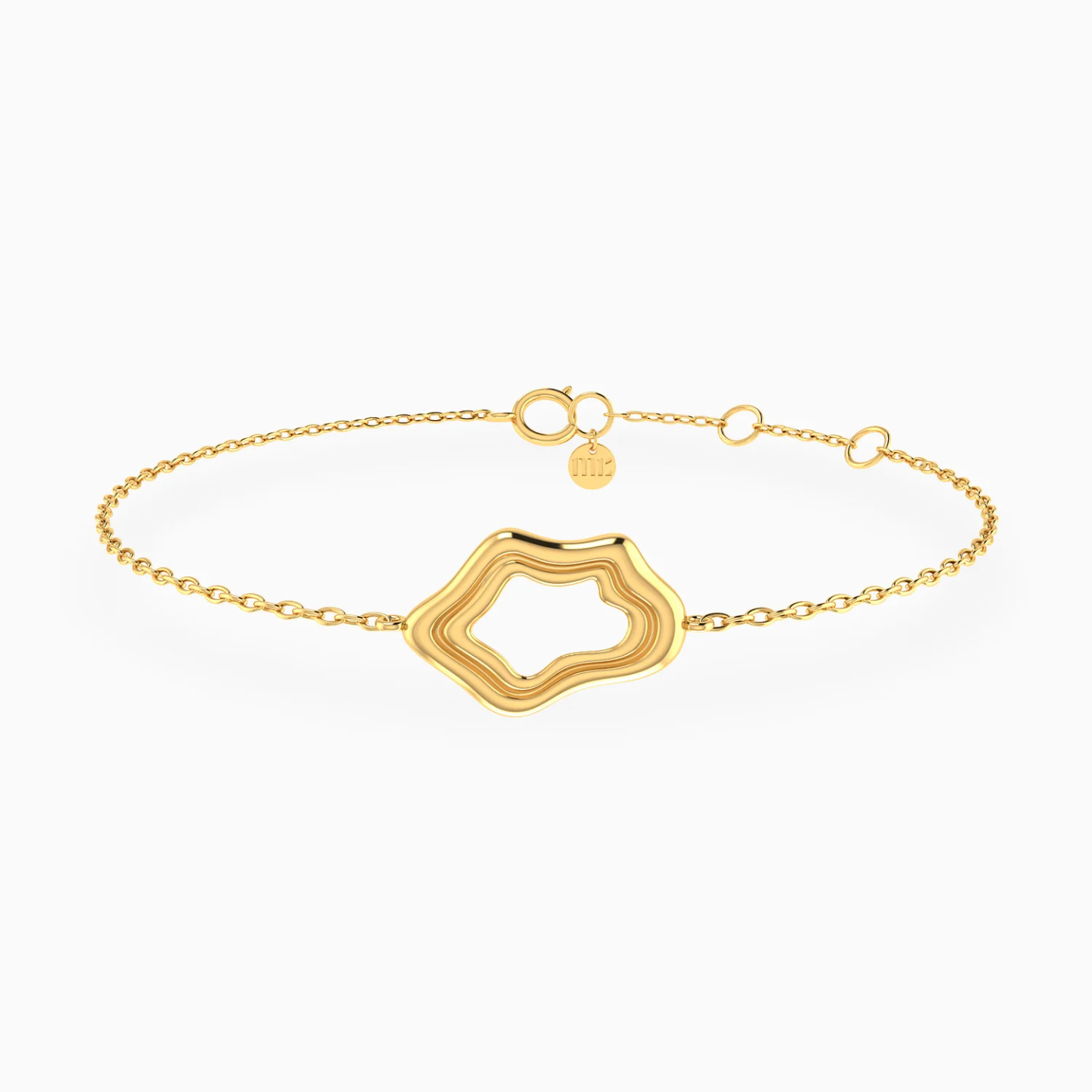 Fluid Open Shape Chain Bracelet in 18K Gold Fluid Open Shape Chain Bracelet in 18K Gold