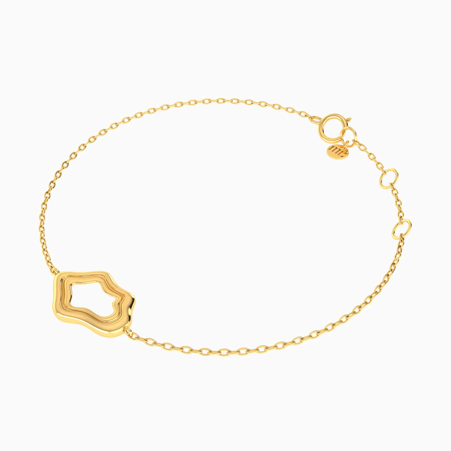 Fluid Open Shape Chain Bracelet in 18K Gold - 3 Fluid Open Shape Chain Bracelet in 18K Gold - 3