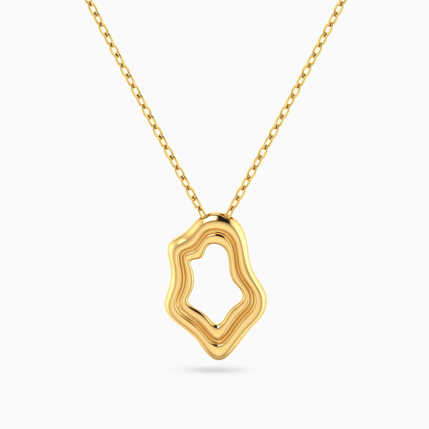 Fluid Open Shape Necklace in 18K Gold Fluid Open Shape Necklace in 18K Gold