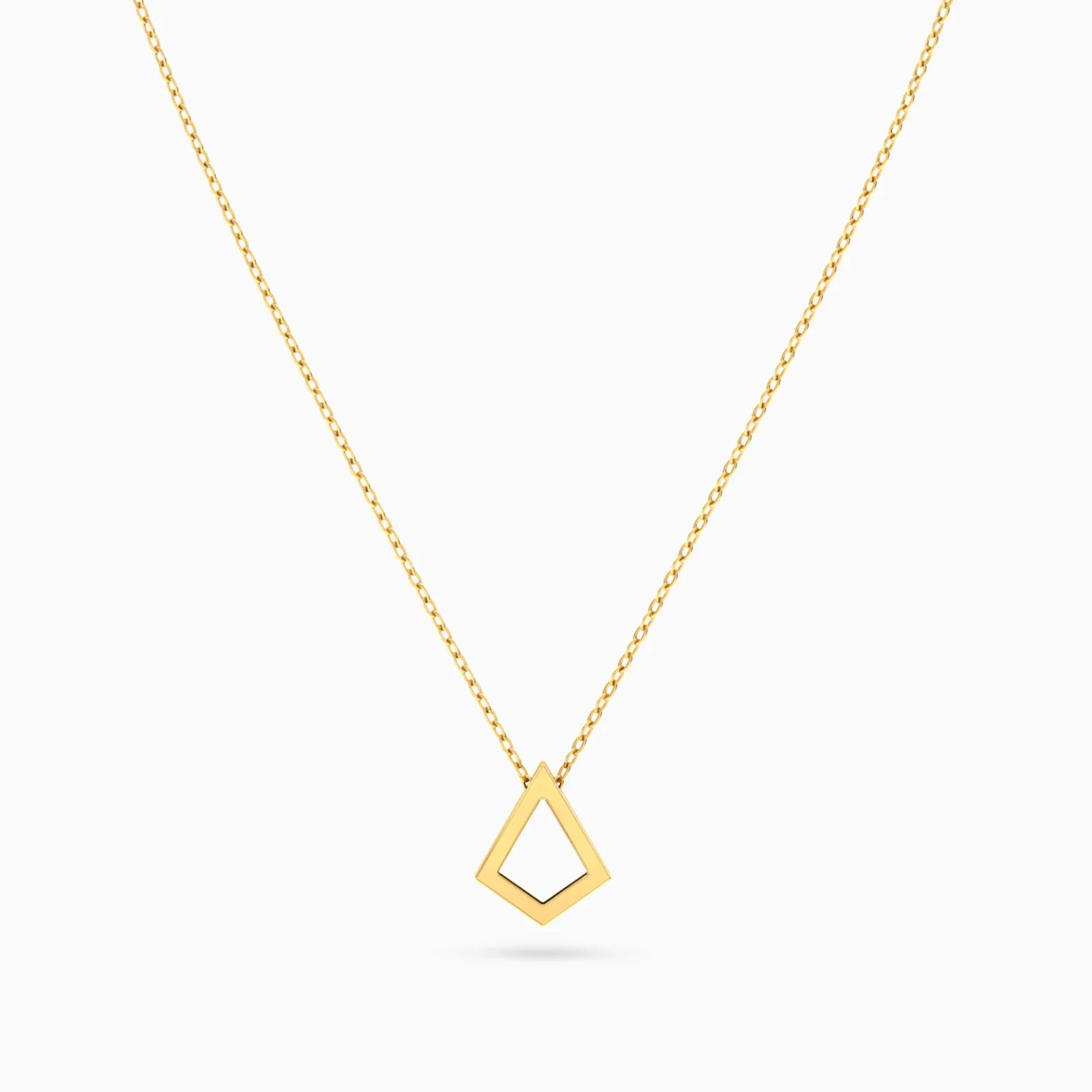 Triangular Shield Necklace in 18K Gold - 3 Triangular Shield Necklace in 18K Gold - 3