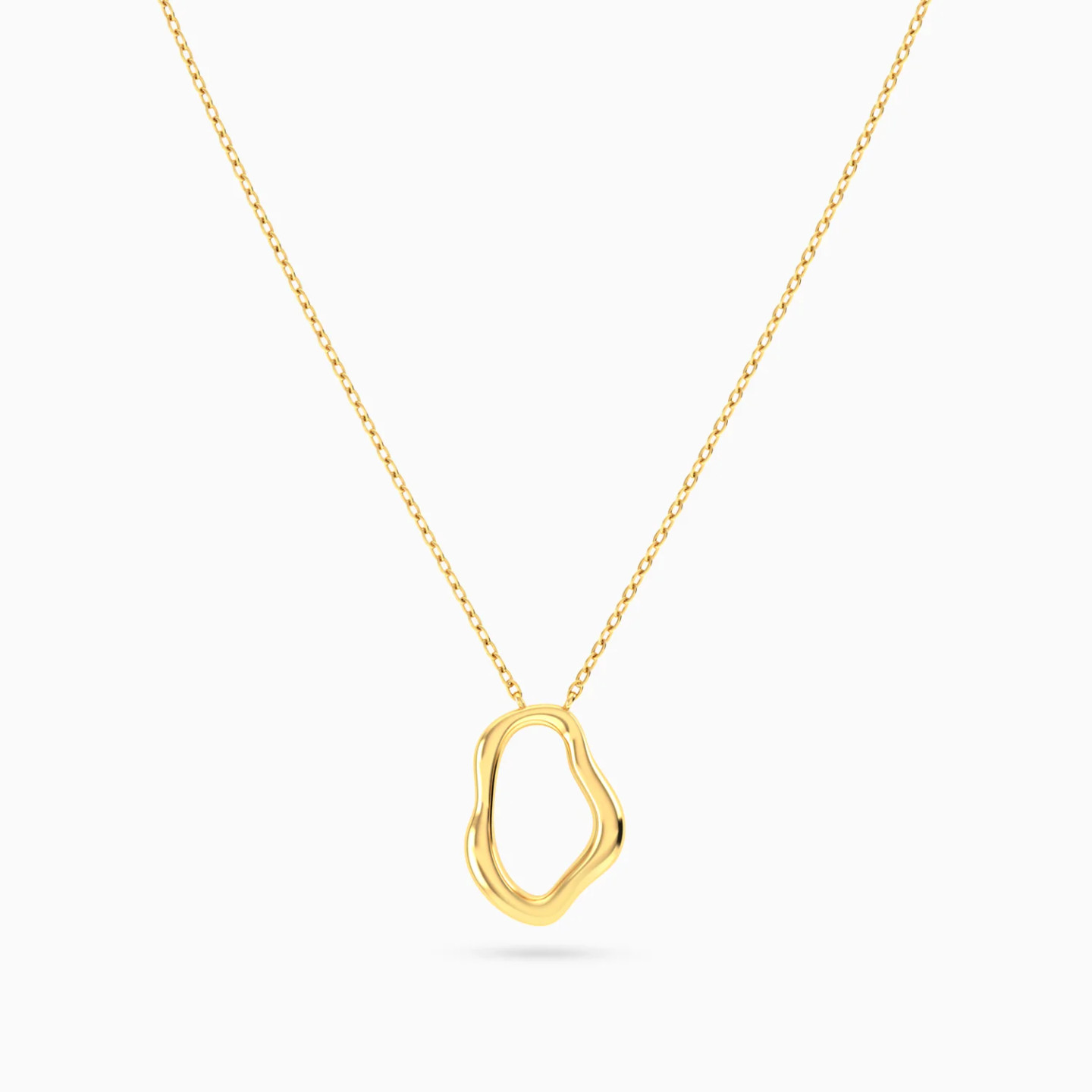Irregular Open Shape Necklace in 18K Gold - 3 Irregular Open Shape Necklace in 18K Gold - 3