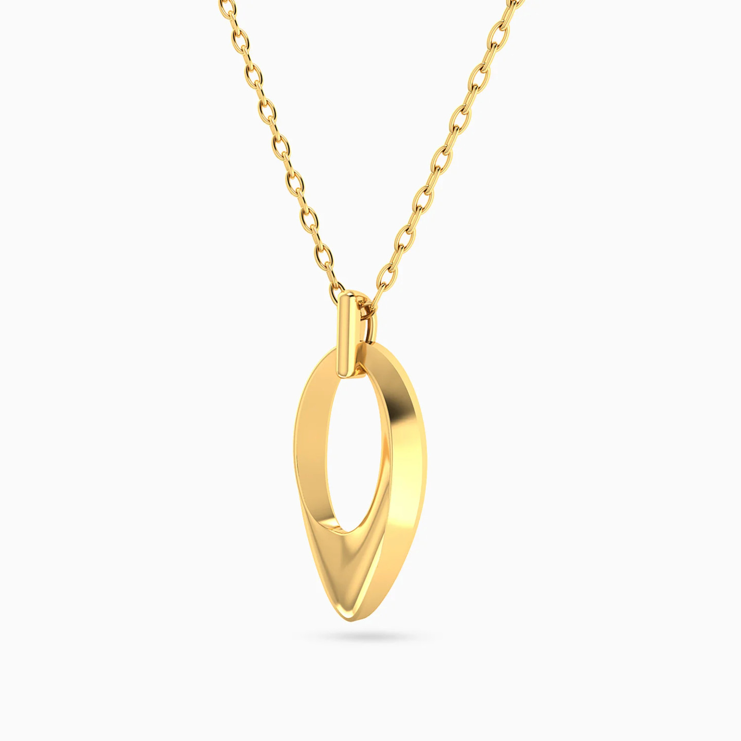 Fluid Pear Loop Necklace in 18K Gold - 2 Fluid Pear Loop Necklace in 18K Gold - 2