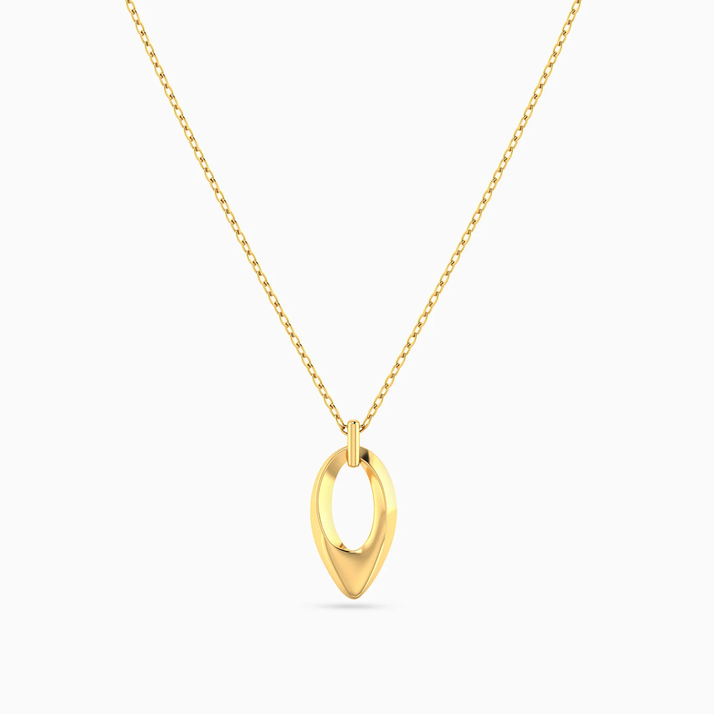 Fluid Pear Loop Necklace in 18K Gold - 3 Fluid Pear Loop Necklace in 18K Gold - 3