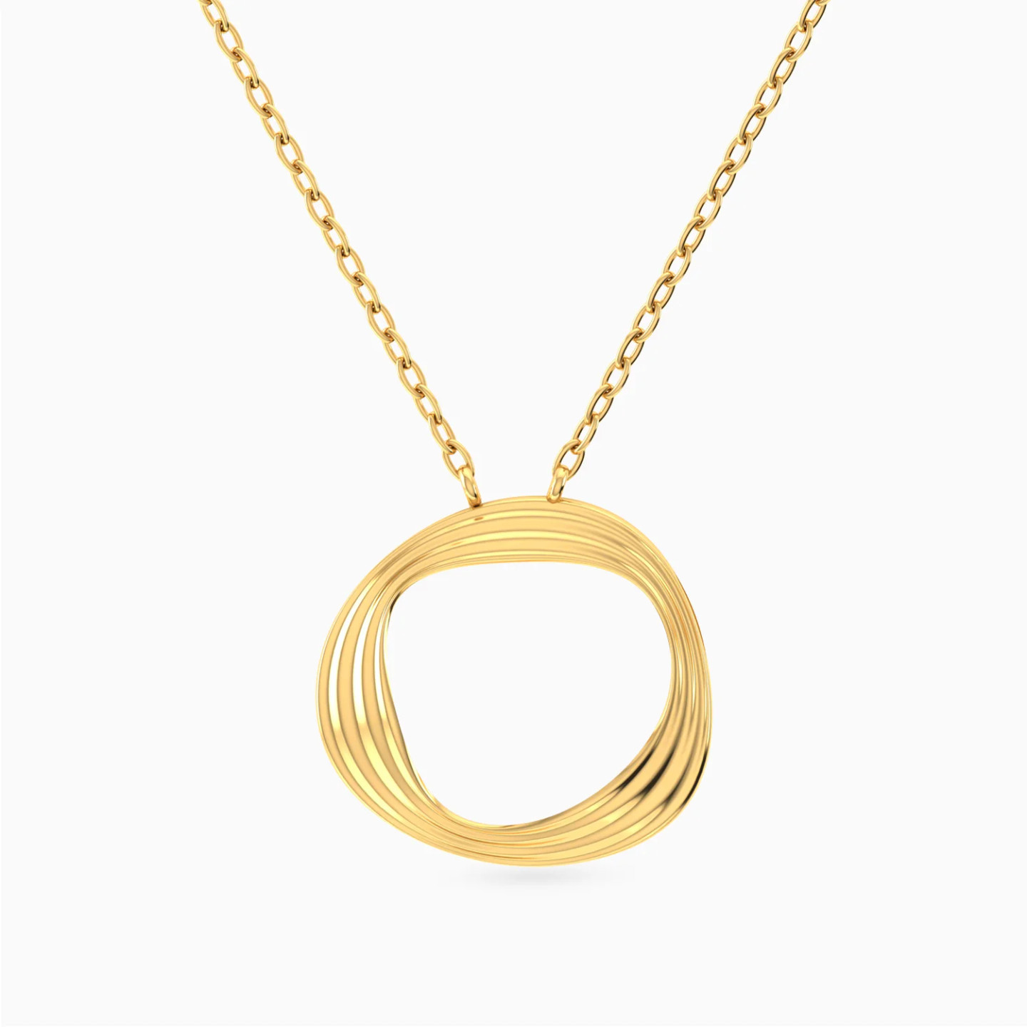 Fluid Circular Loop Necklace in 18K Gold Fluid Circular Loop Necklace in 18K Gold