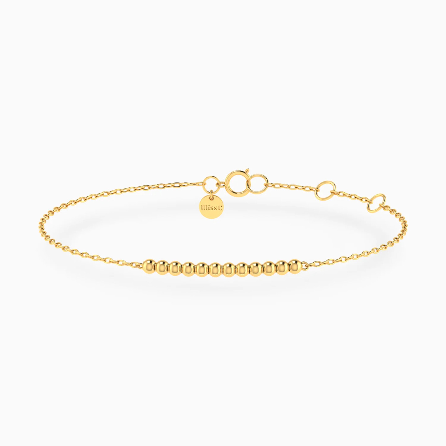 Aligned Beads Chain Bracelet in 18K Gold Aligned Beads Chain Bracelet in 18K Gold