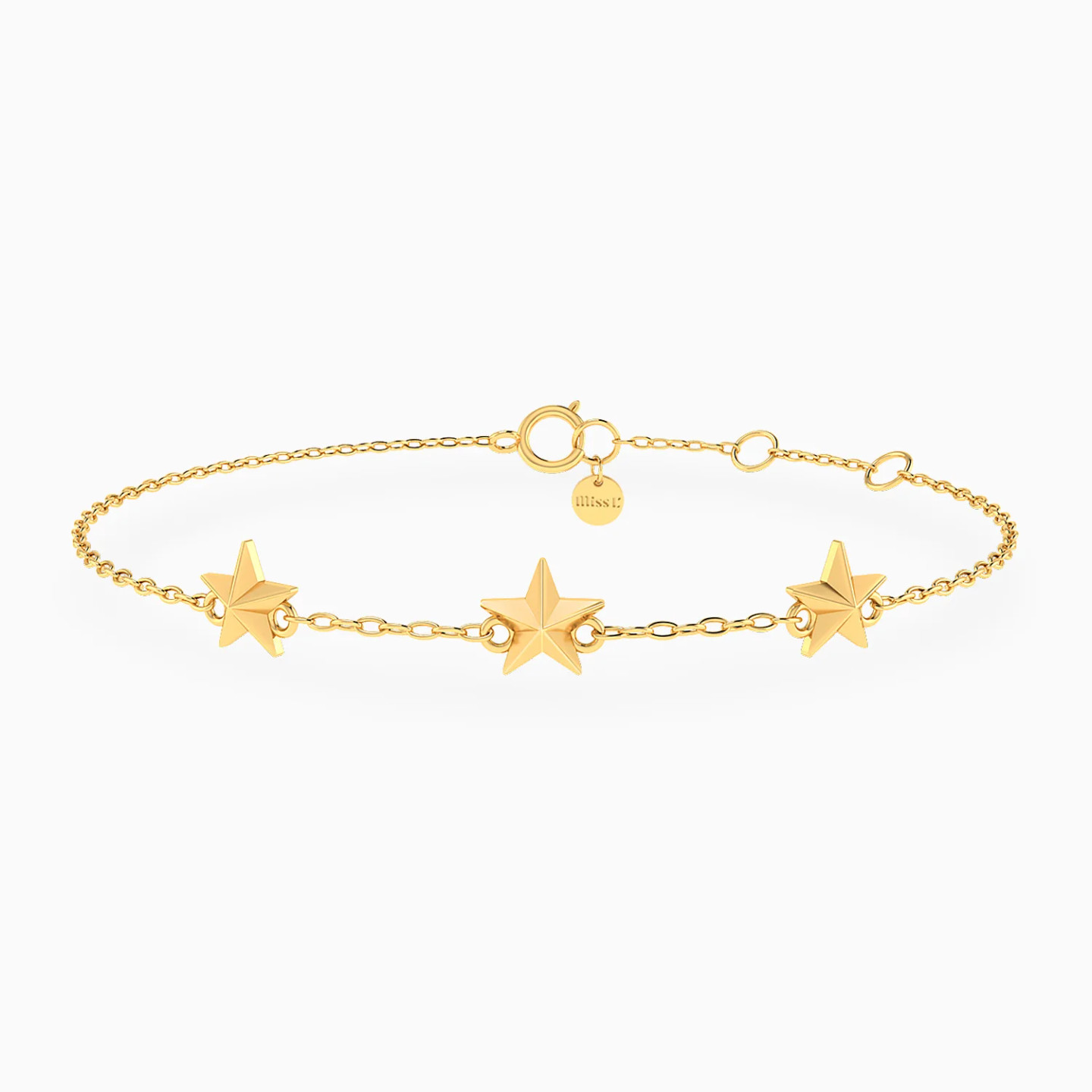 Three Stars Chain Bracelet in 18K Gold Three Stars Chain Bracelet in 18K Gold