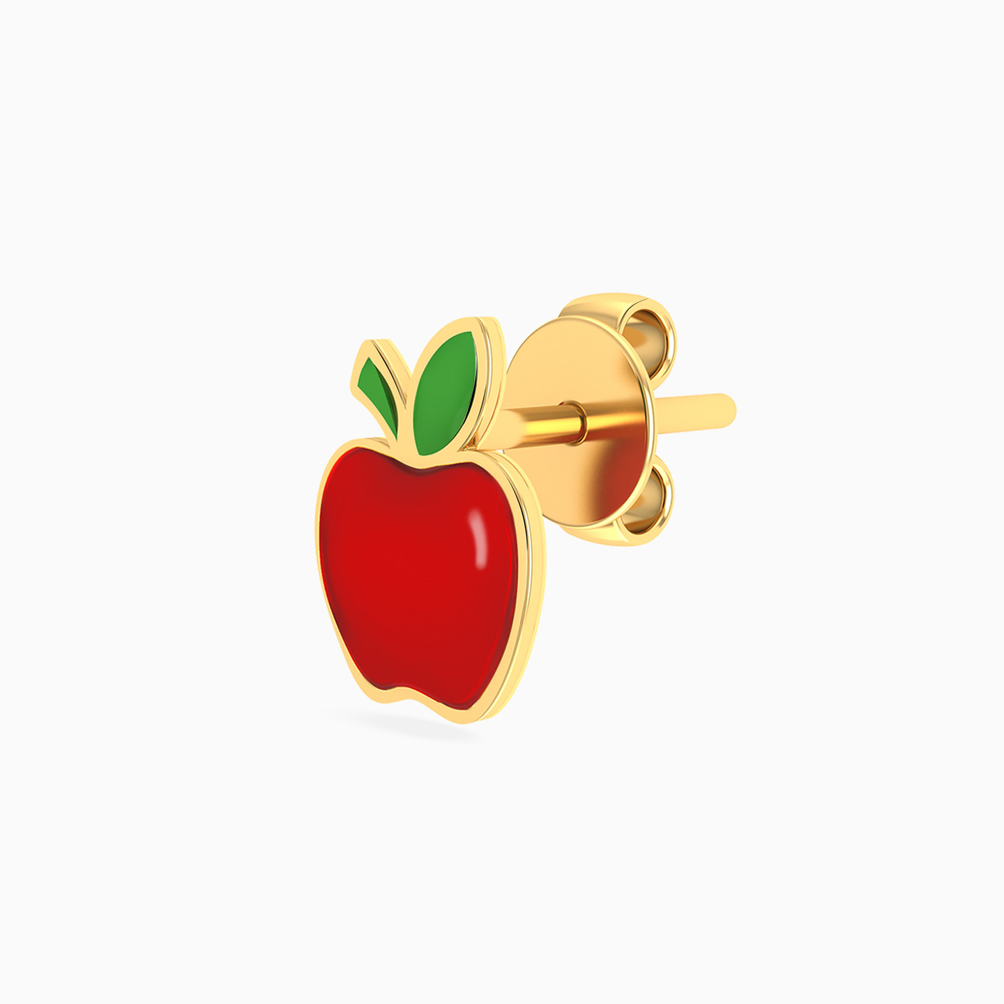 Kids Apple Stud Earrings in 18K Gold - 3 Kids Apple Stud Earrings in 18K Gold - 3