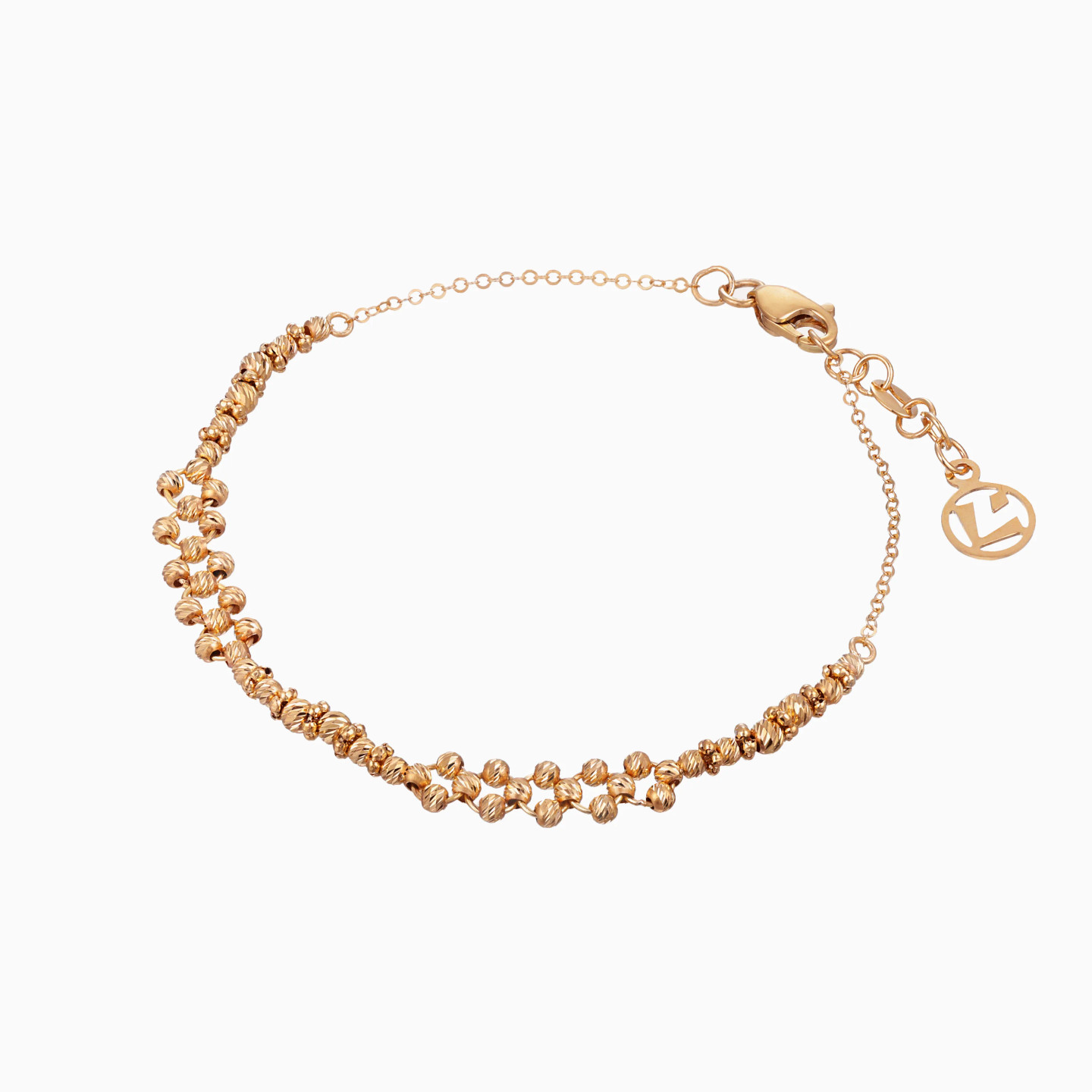 Beads Chain Bracelet in 21K Gold - 3 Beads Chain Bracelet in 21K Gold - 3