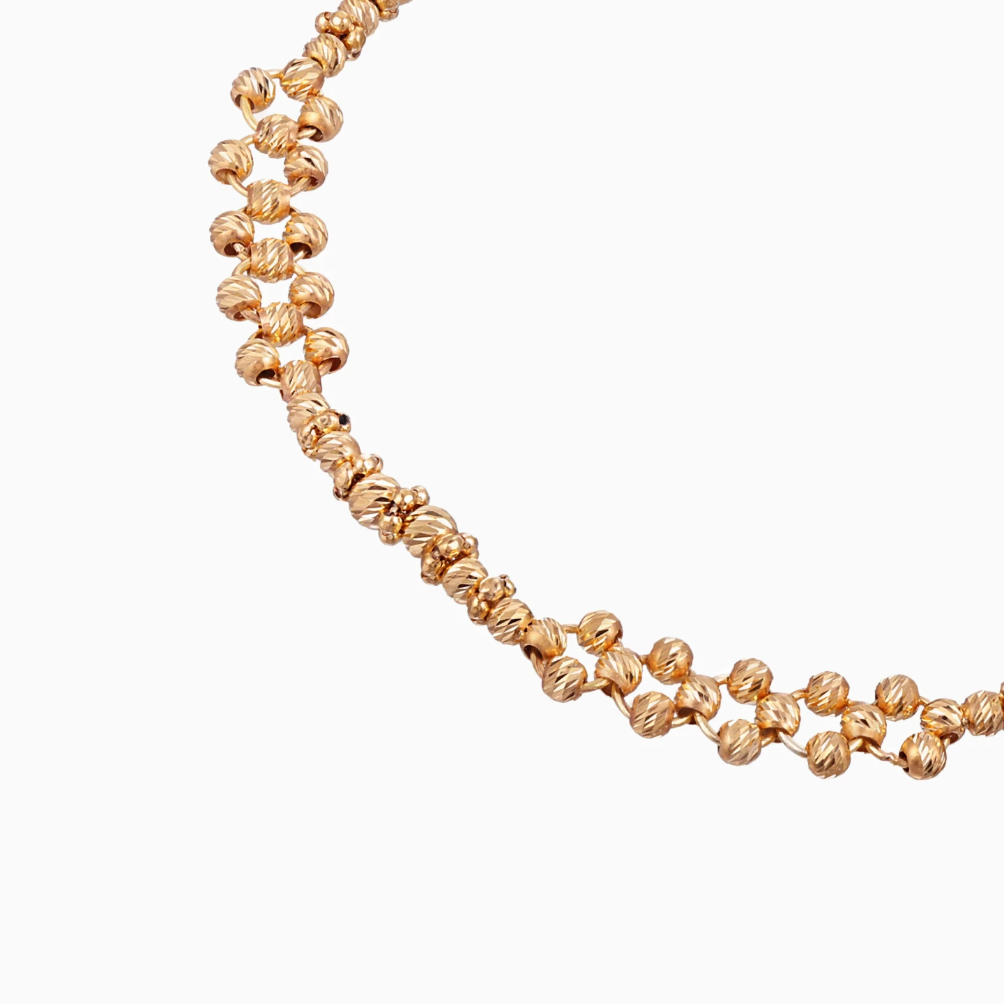 Beads Chain Bracelet in 21K Gold - 4 Beads Chain Bracelet in 21K Gold - 4