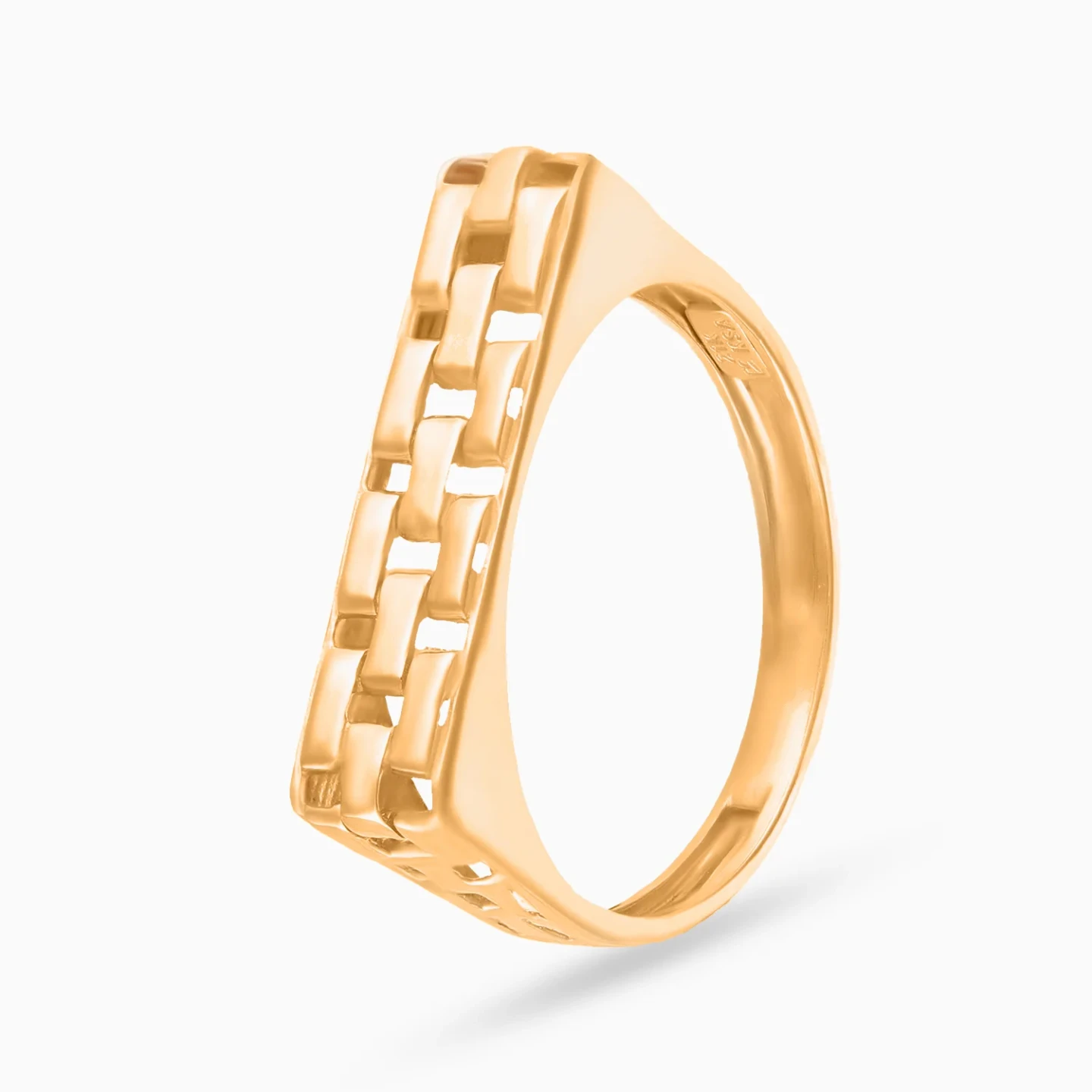 Basketweave Twin Rings in 21K Gold - 4 Basketweave Twin Rings in 21K Gold - 4