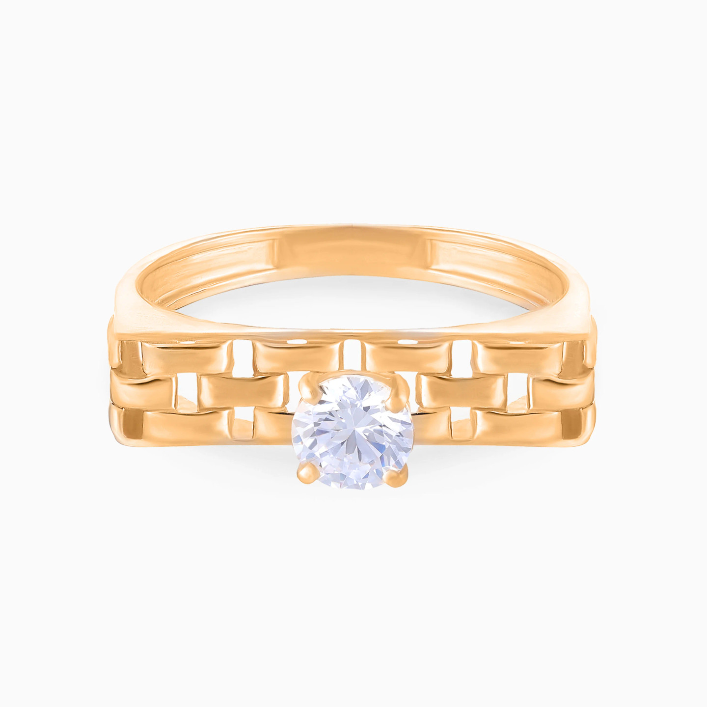 Basketweave Twin Rings in 21K Gold - 5 Basketweave Twin Rings in 21K Gold - 5
