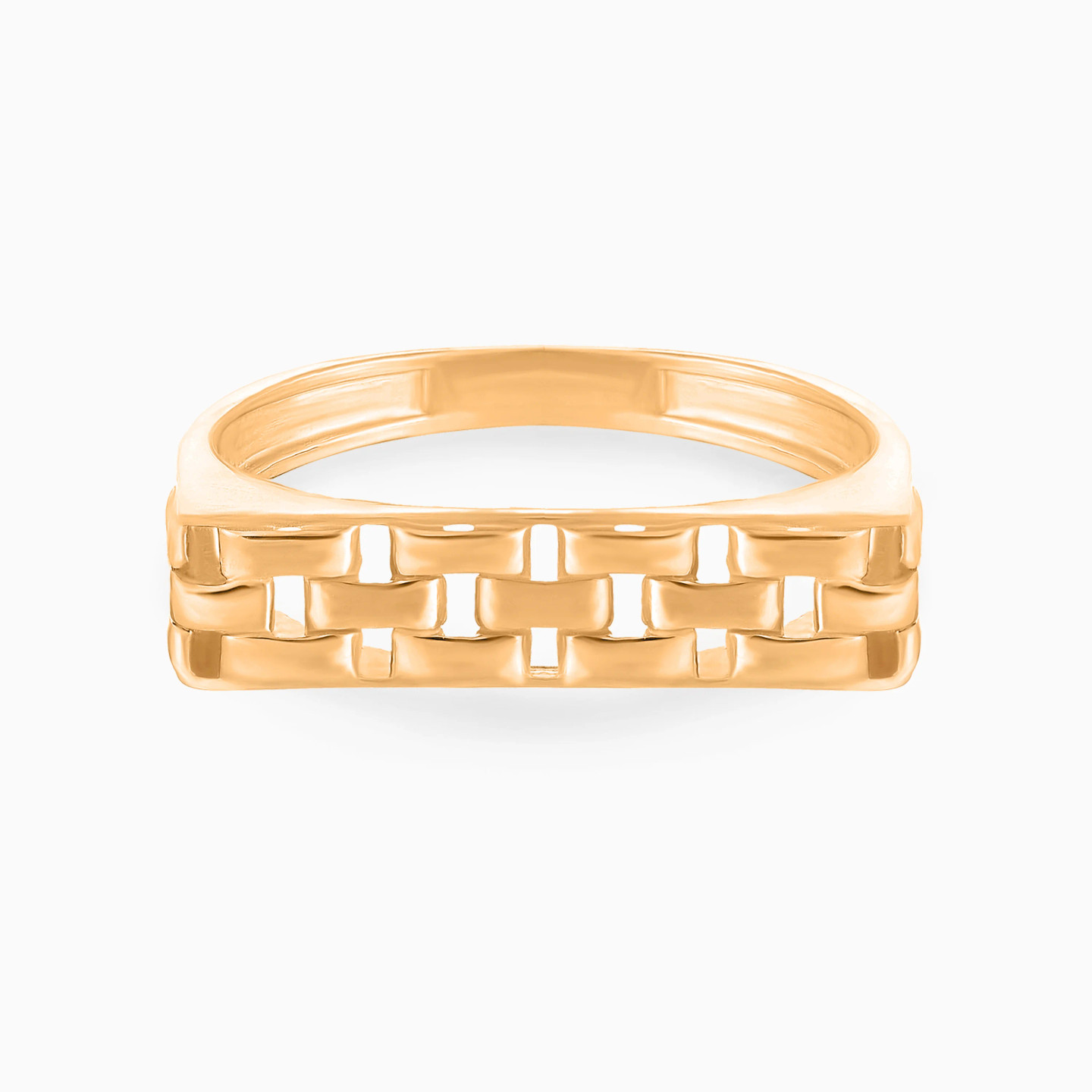 Basketweave Twin Rings in 21K Gold - 6 Basketweave Twin Rings in 21K Gold - 6