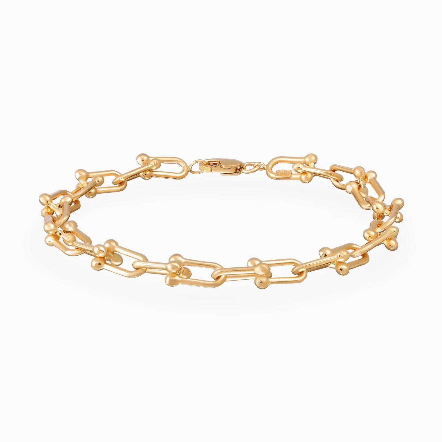 Beaded Links Chain Bracelet in 21K Gold Beaded Links Chain Bracelet in 21K Gold