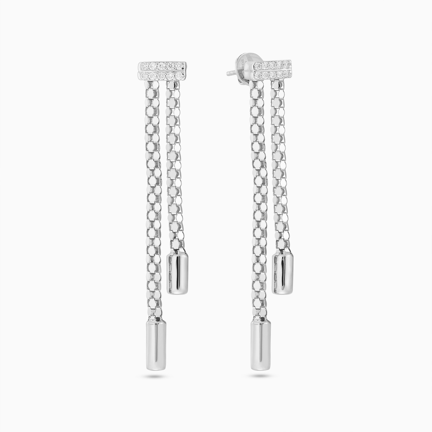طقم شكل سلاسل متدرجة ذهب عيار 18 قيراط مزين بالألماس ( 4 قطع) - 5 طقم شكل سلاسل متدرجة ذهب عيار 18 قيراط مزين بالألماس ( 4 قطع) - 5