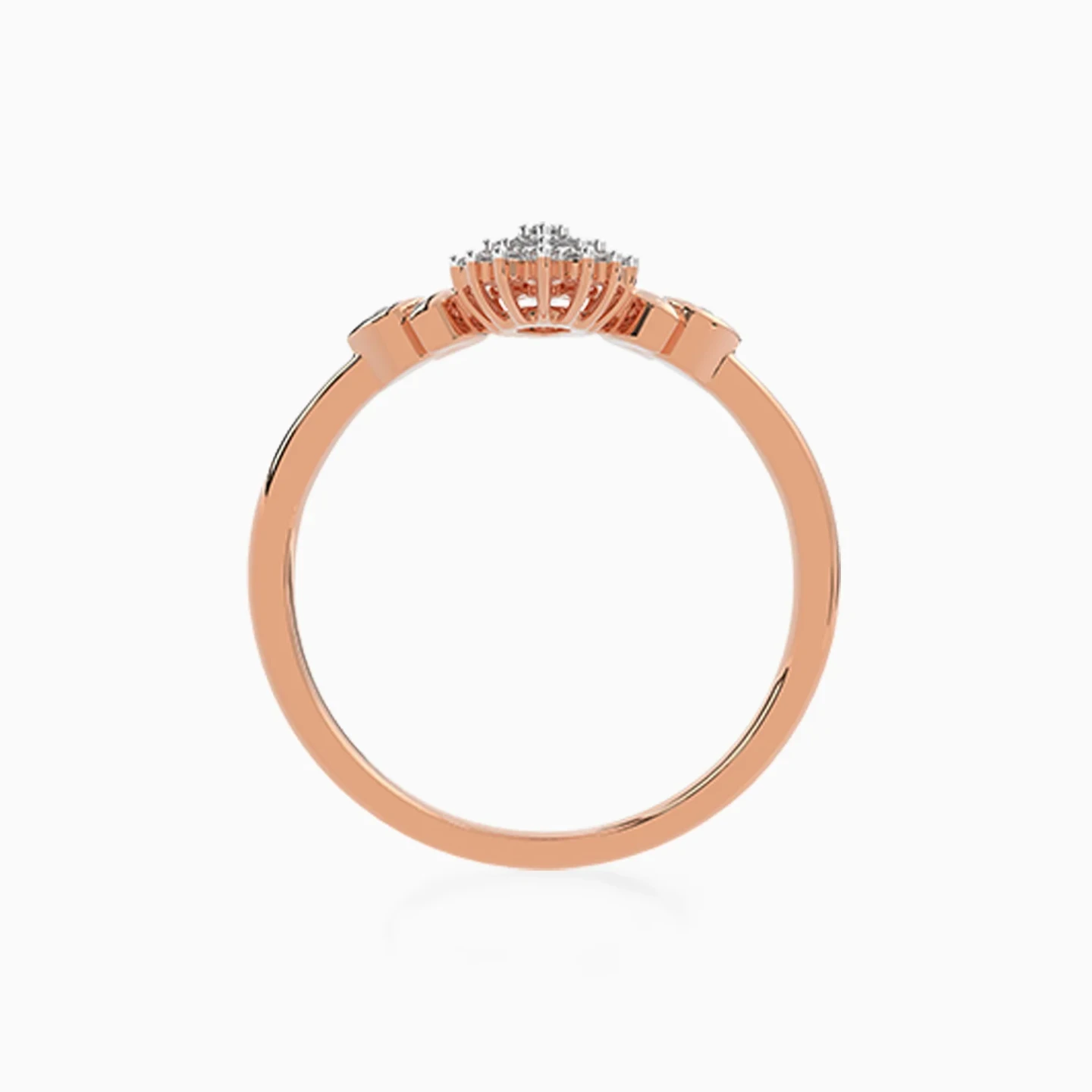 Pear Cluster & Leaves Diamond Ring in 18K Gold - 4 Pear Cluster & Leaves Diamond Ring in 18K Gold - 4