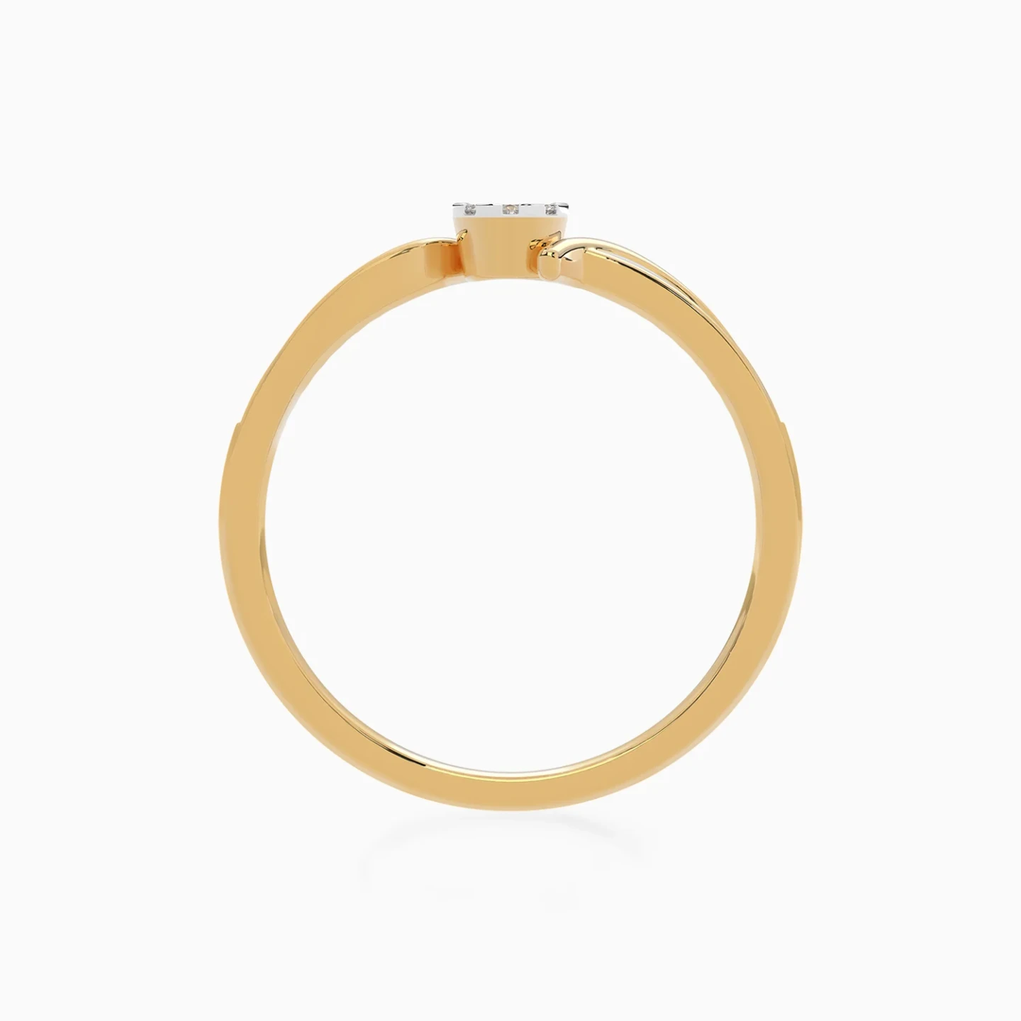 Circular Cluster Diamond Bypass Ring in 18K Gold - 4 Circular Cluster Diamond Bypass Ring in 18K Gold - 4