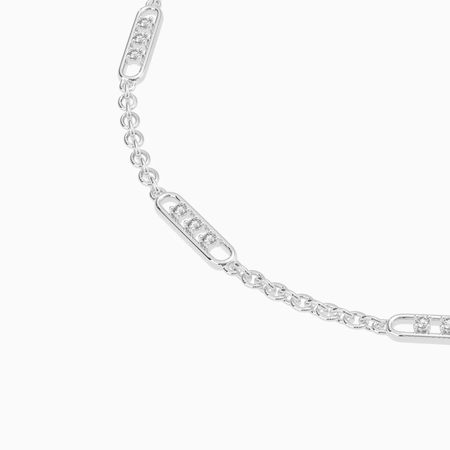 Elongated Links Diamond Chain Bracelet in 18K Gold - 4 Elongated Links Diamond Chain Bracelet in 18K Gold - 4