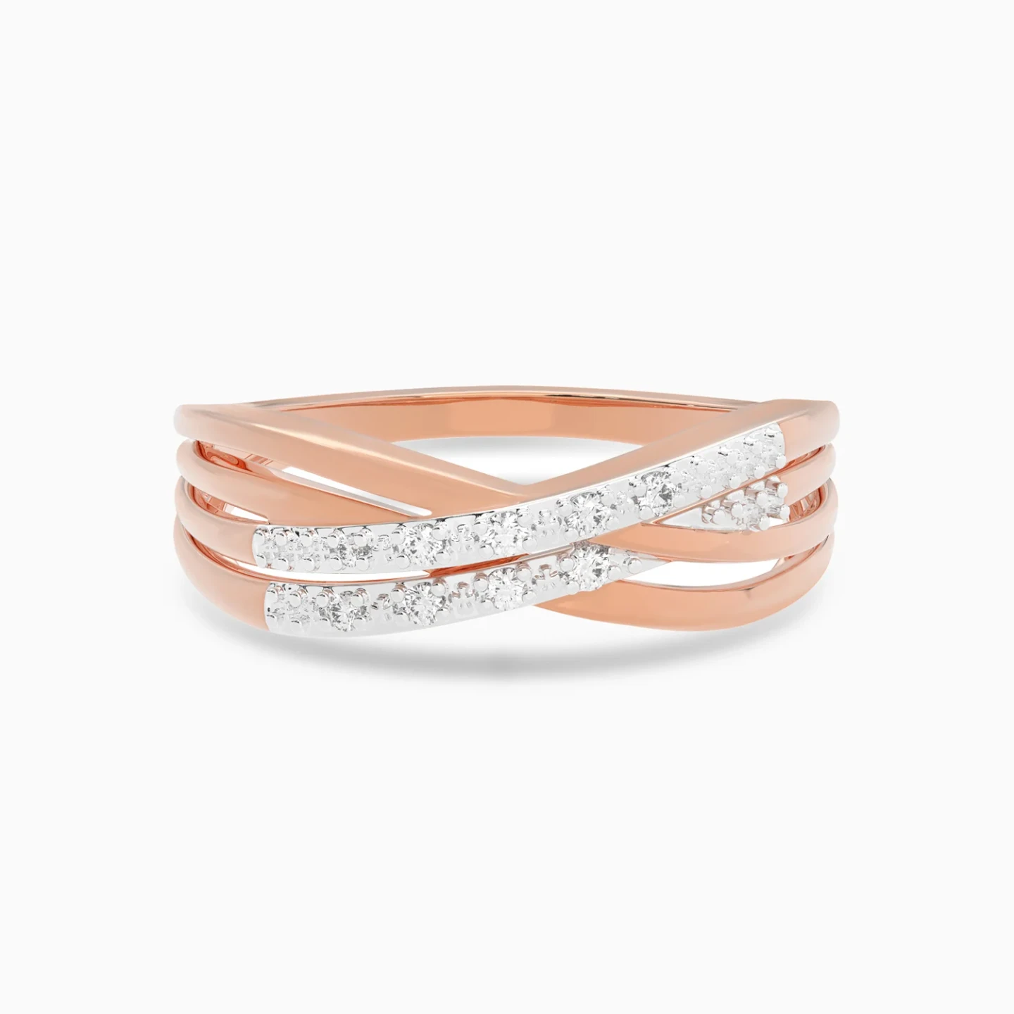 Intertwined Strands Diamond Ring in 18K Gold Intertwined Strands Diamond Ring in 18K Gold