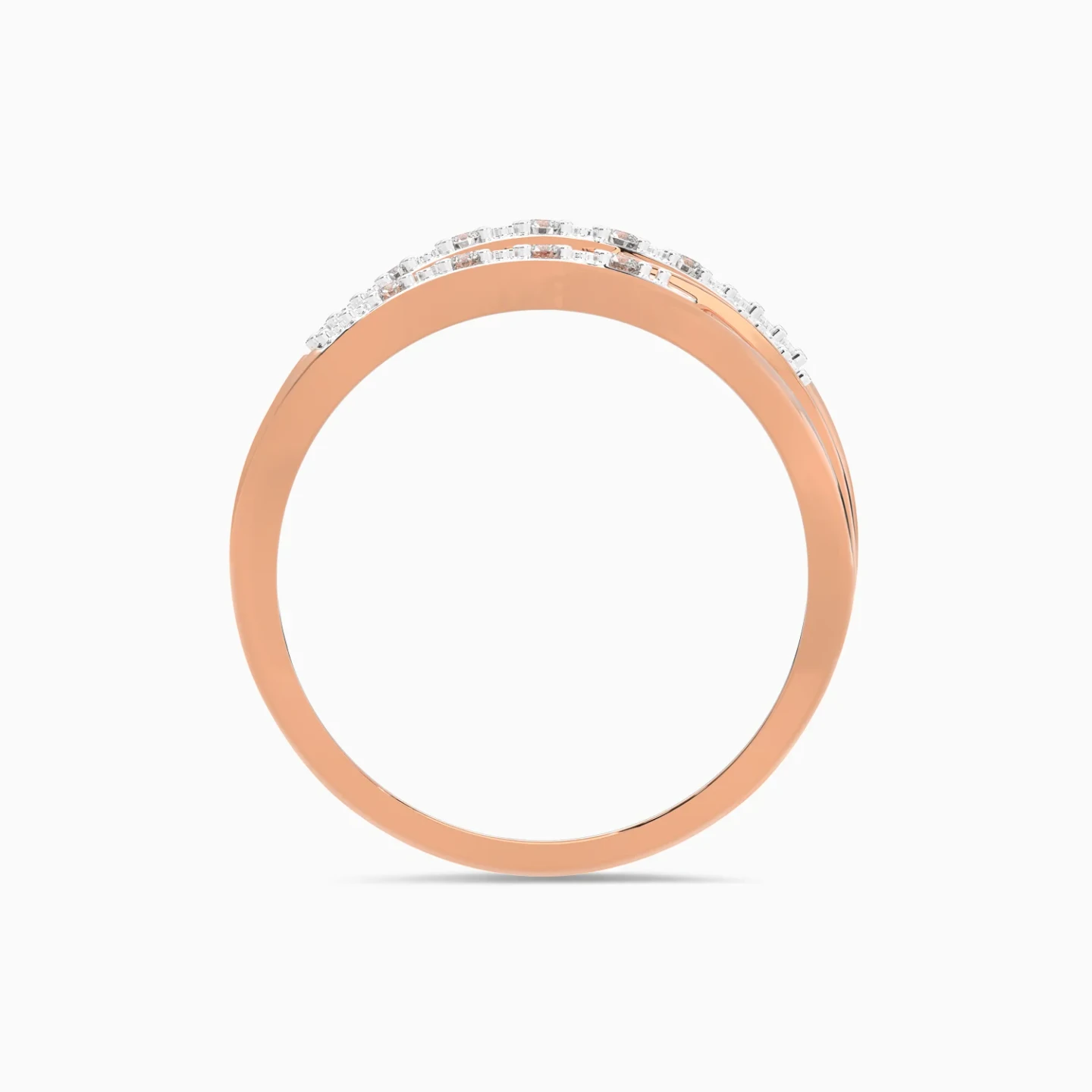Intertwined Strands Diamond Ring in 18K Gold - 4 Intertwined Strands Diamond Ring in 18K Gold - 4