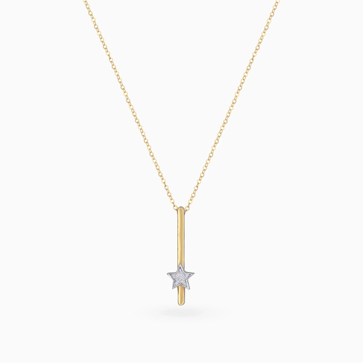 Star Diamond Necklace in 18K Gold - 3 Star Diamond Necklace in 18K Gold - 3