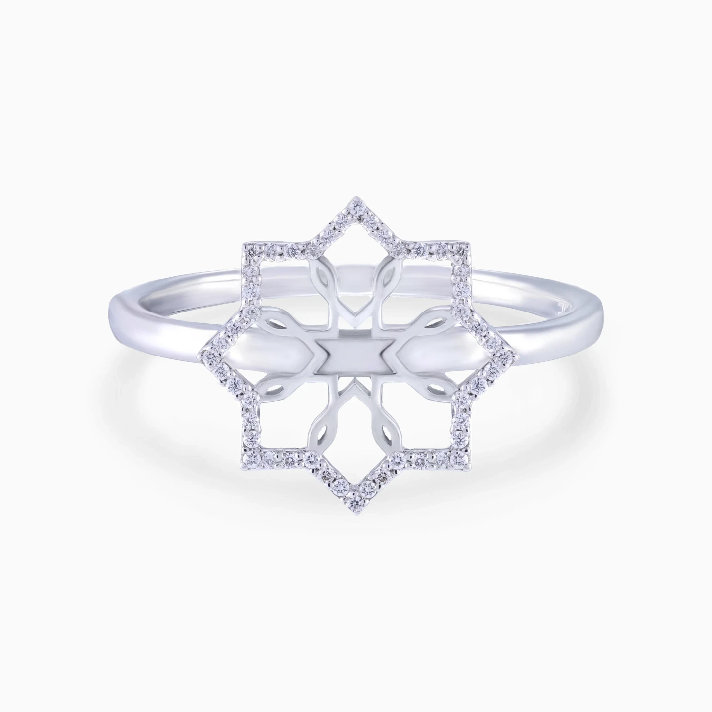 Floral Star Diamond Ring in 18K Gold Floral Star Diamond Ring in 18K Gold