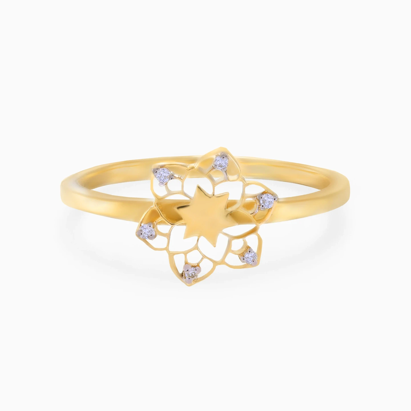 Openwork Flower Diamond Ring in 18K Gold Openwork Flower Diamond Ring in 18K Gold
