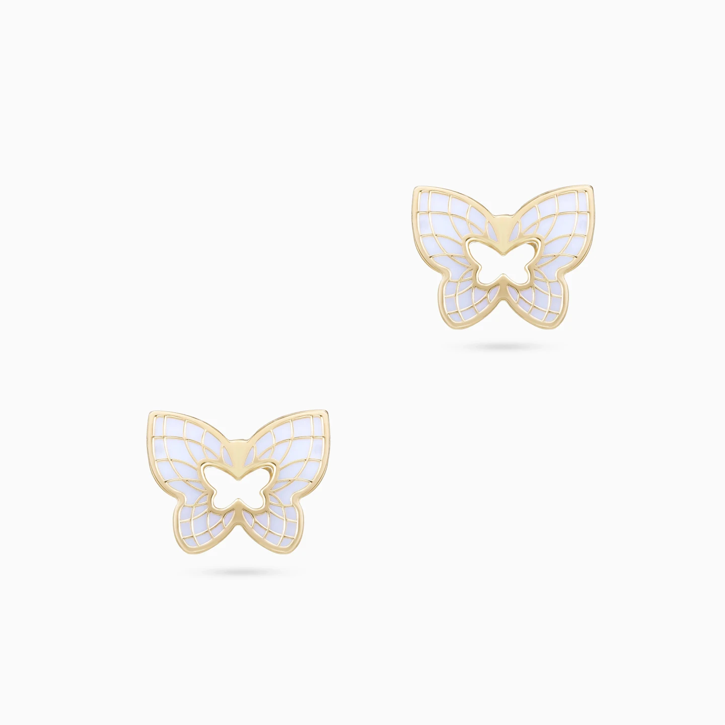 Butterfly Openwork Stud Earrings in 18K Gold - 3 Butterfly Openwork Stud Earrings in 18K Gold - 3