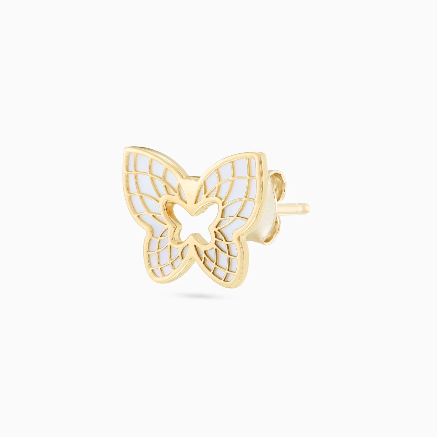 Butterfly Openwork Stud Earrings in 18K Gold - 4 Butterfly Openwork Stud Earrings in 18K Gold - 4