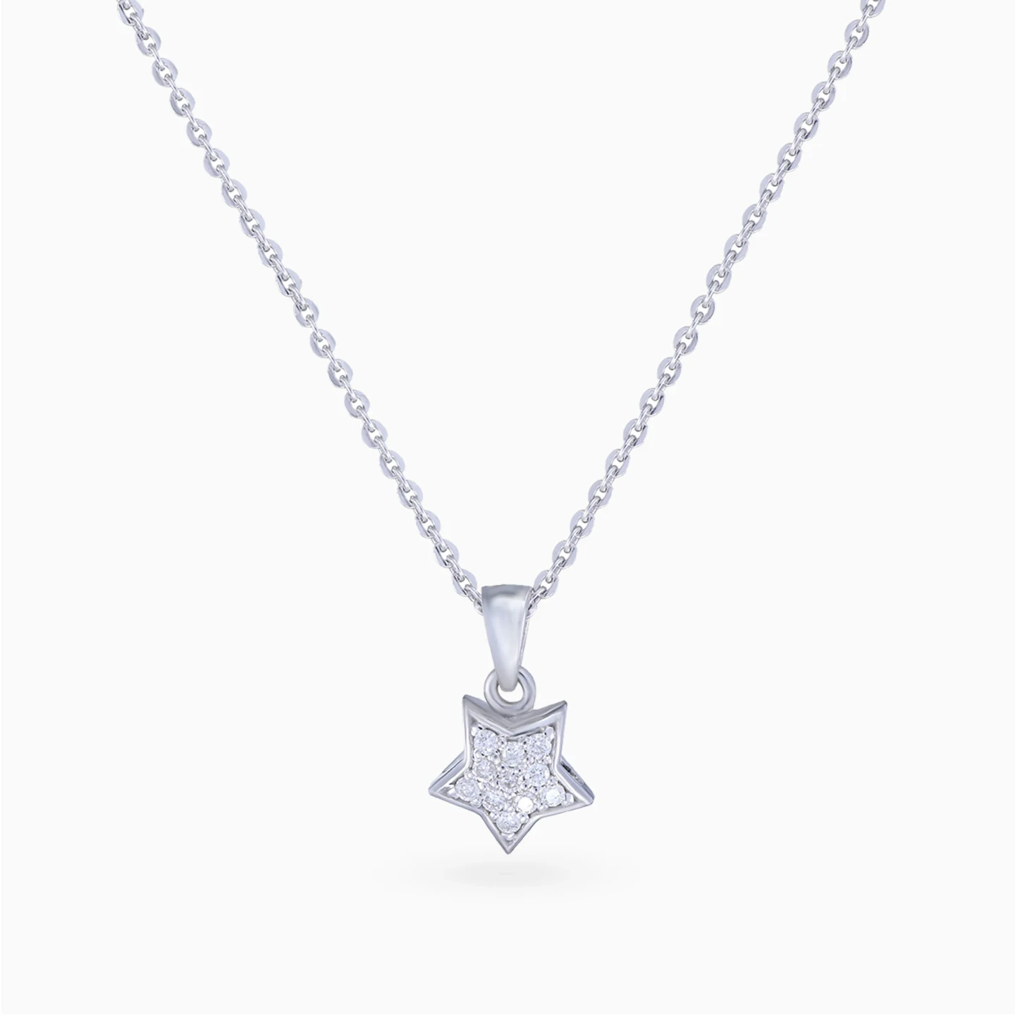 Star Cluster Diamond Necklace in 18K Gold Star Cluster Diamond Necklace in 18K Gold