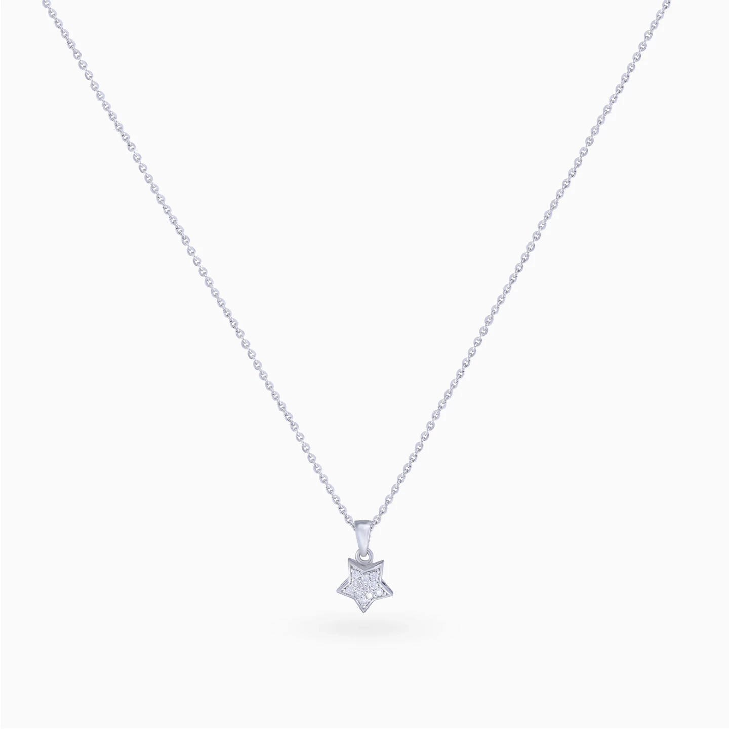 Star Cluster Diamond Necklace in 18K Gold - 3 Star Cluster Diamond Necklace in 18K Gold - 3