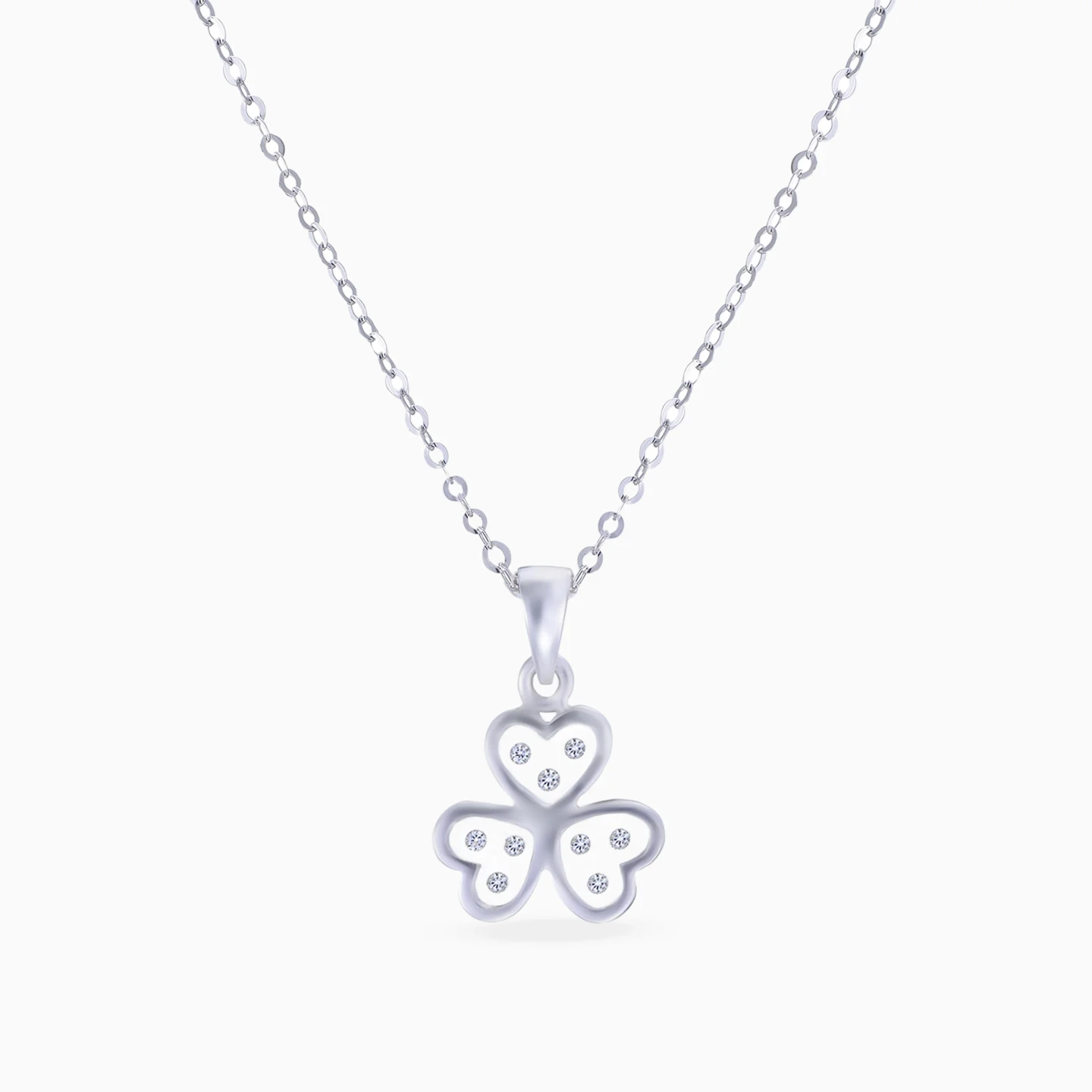 Heart Leaf Clover Diamond Necklace in 18K Gold Heart Leaf Clover Diamond Necklace in 18K Gold