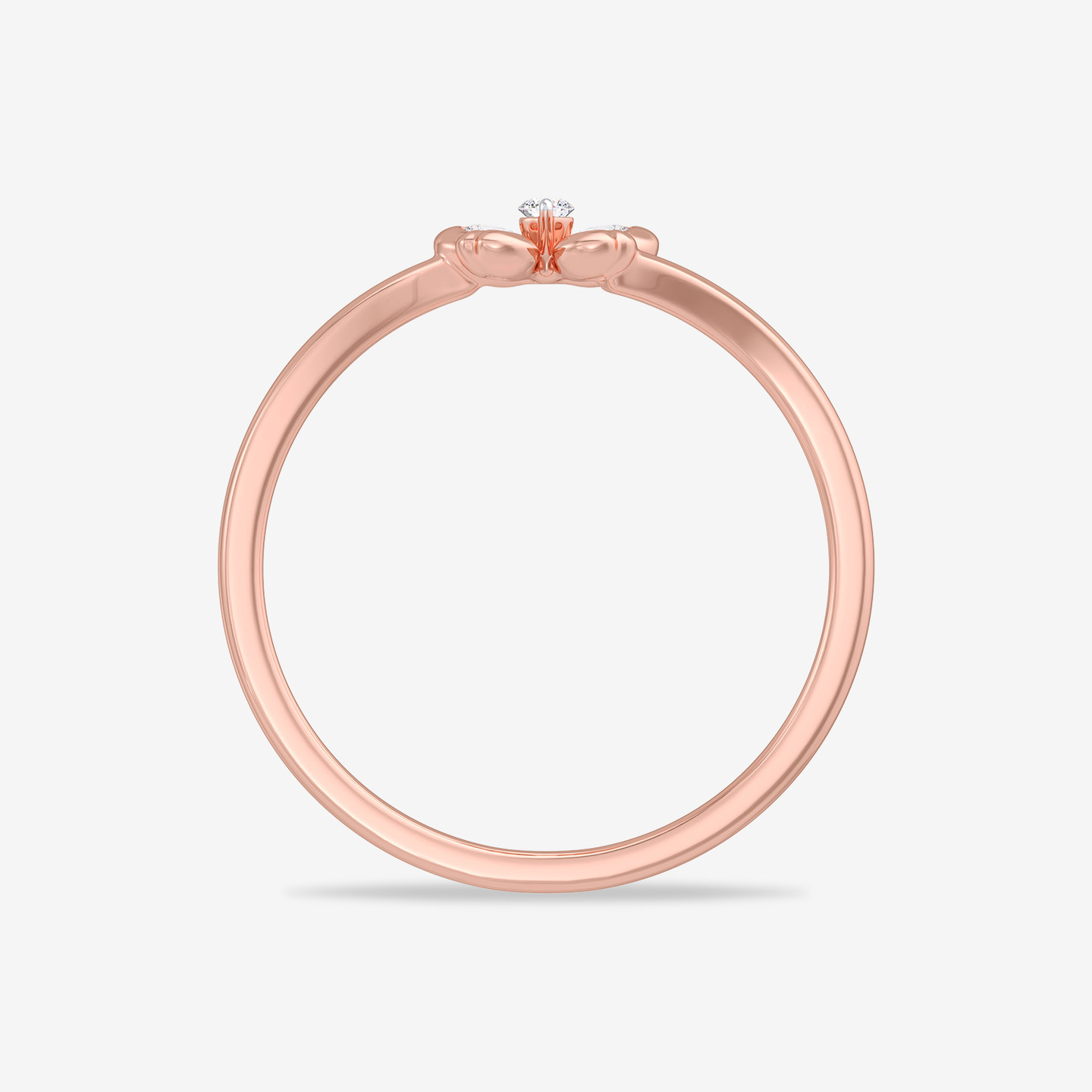 Four Petal Flower Diamond Ring in 18K Gold - 4 Four Petal Flower Diamond Ring in 18K Gold - 4
