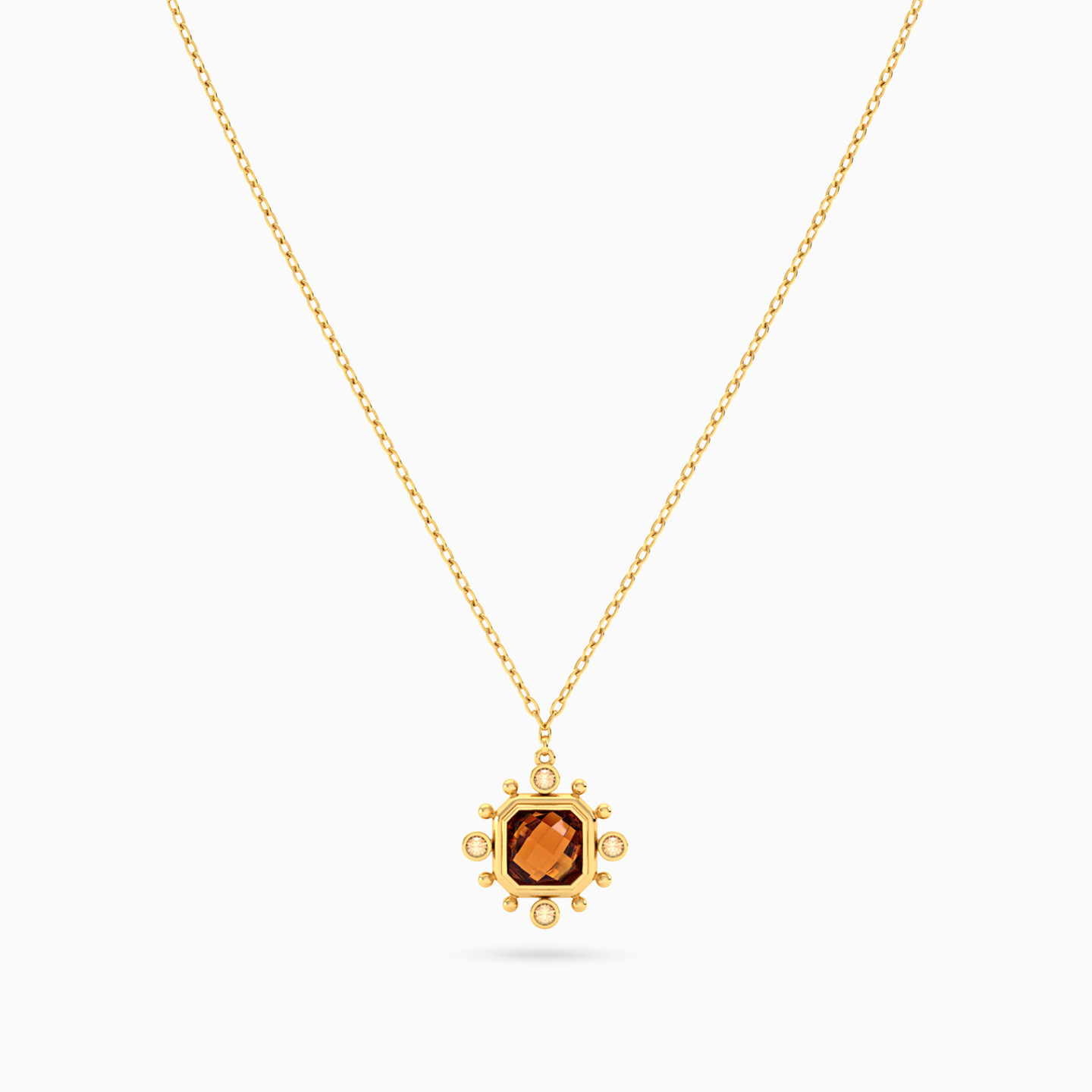 Summer Sun Colored Stones Necklace in 18K Gold - 3 Summer Sun Colored Stones Necklace in 18K Gold - 3