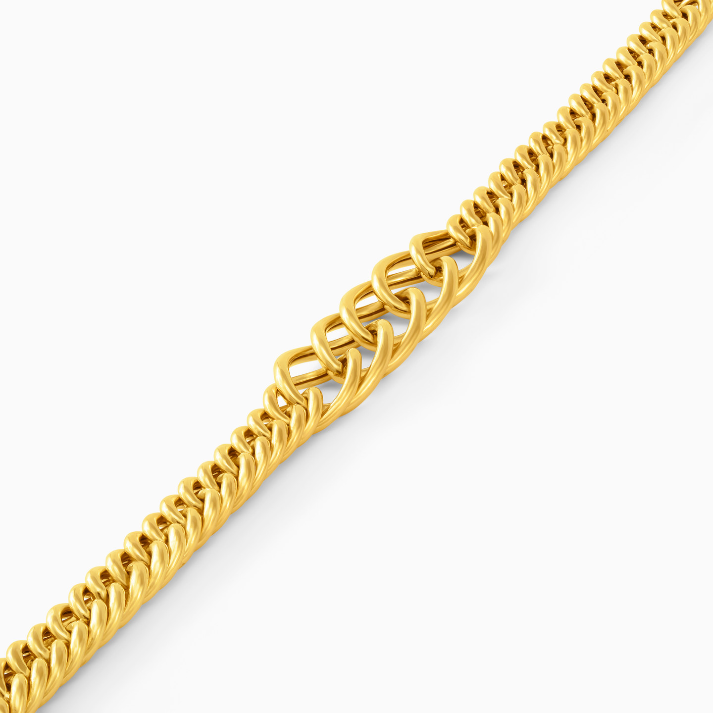 Links Chain Bracelet in 18K Gold - 3 Links Chain Bracelet in 18K Gold - 3